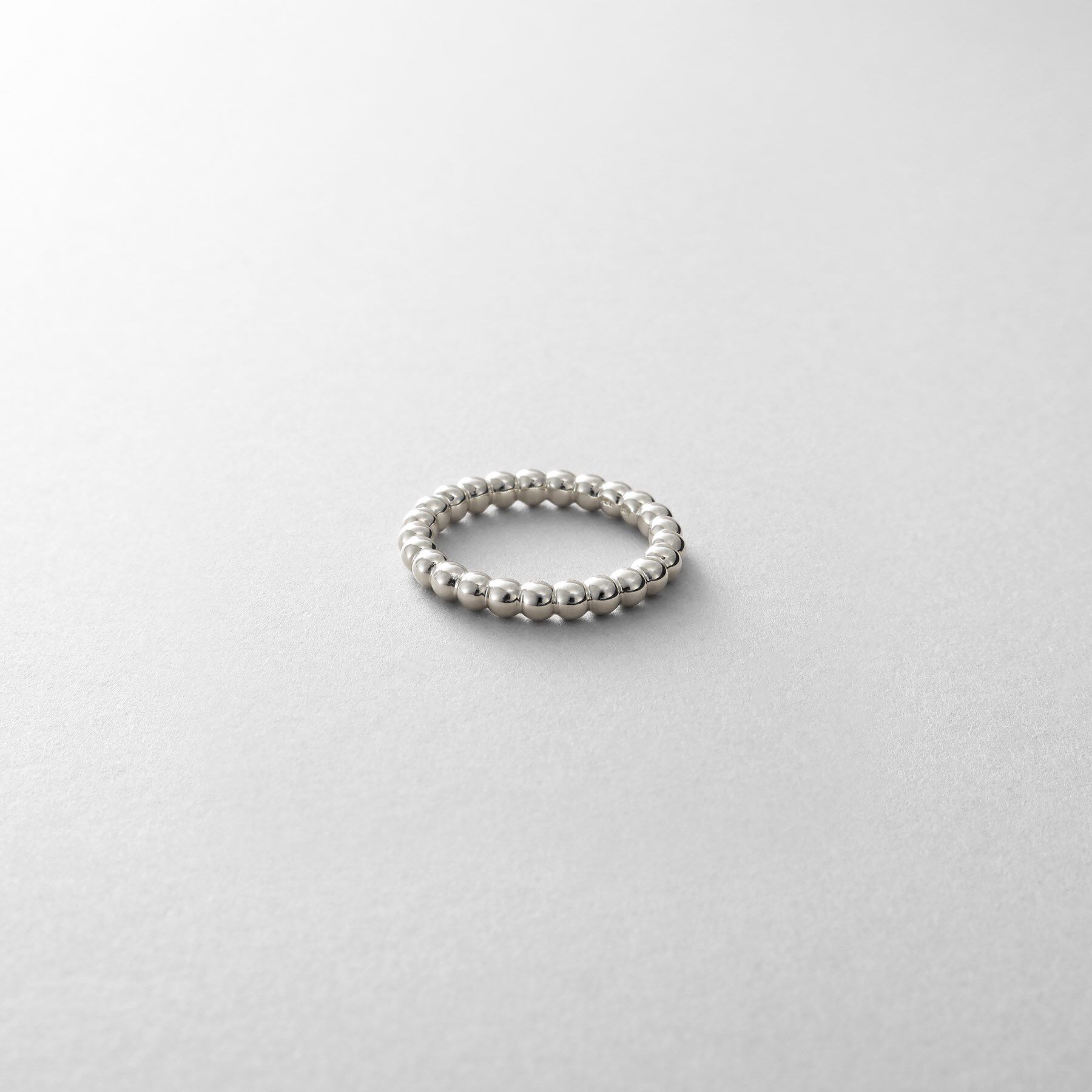 COCOSHNIK ONKITSCH「シルバー ボールラインピンキーリング」|リング|