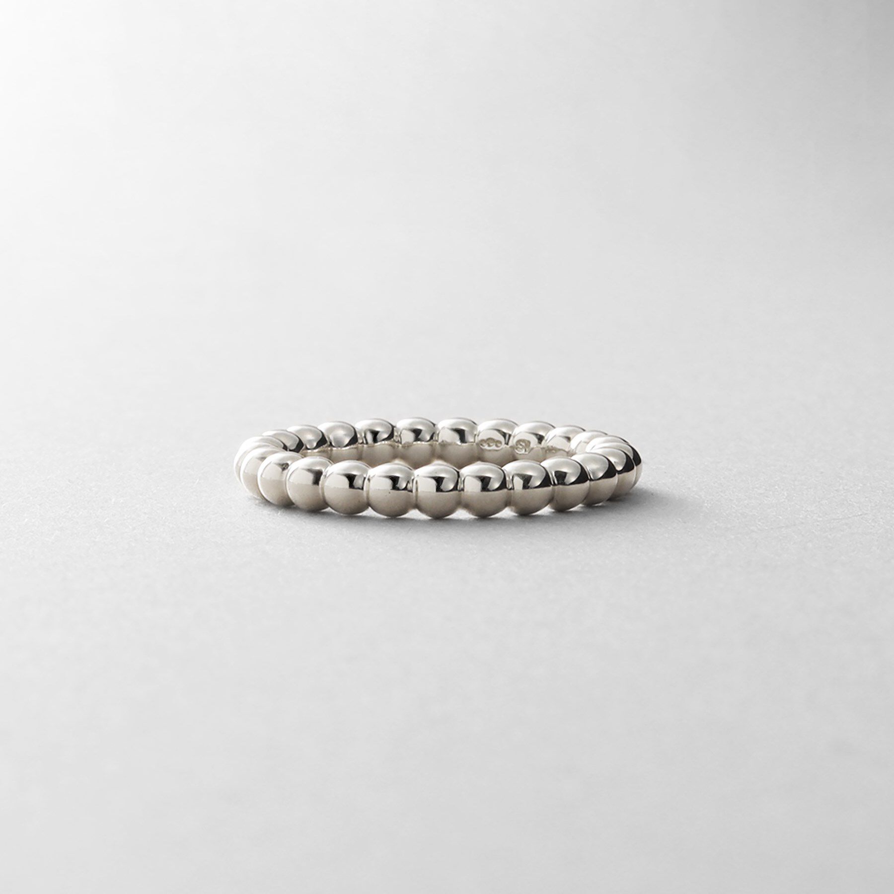 COCOSHNIK ONKITSCH「シルバー ボールラインピンキーリング」|リング|