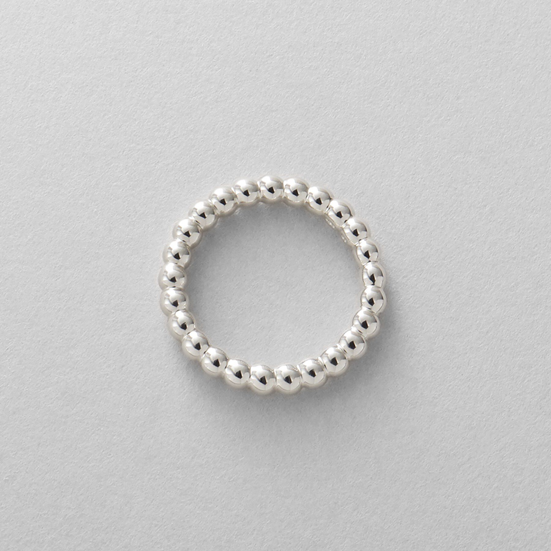 COCOSHNIK ONKITSCH「シルバー ボールラインピンキーリング」|リング|