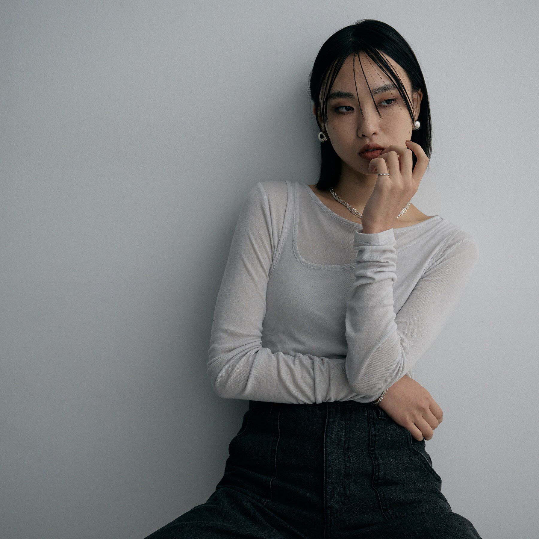 COCOSHNIK ONKITSCH「シルバー ボールラインピンキーリング」|リング|