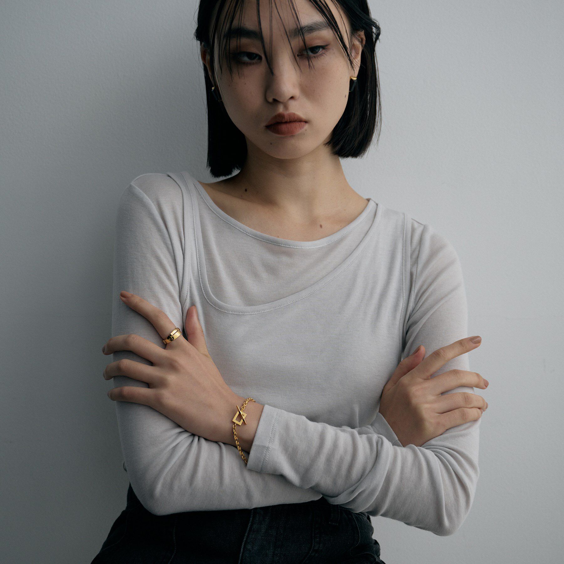 COCOSHNIK ONKITSCH「シルバー フラットクロスリング GP」|リング|