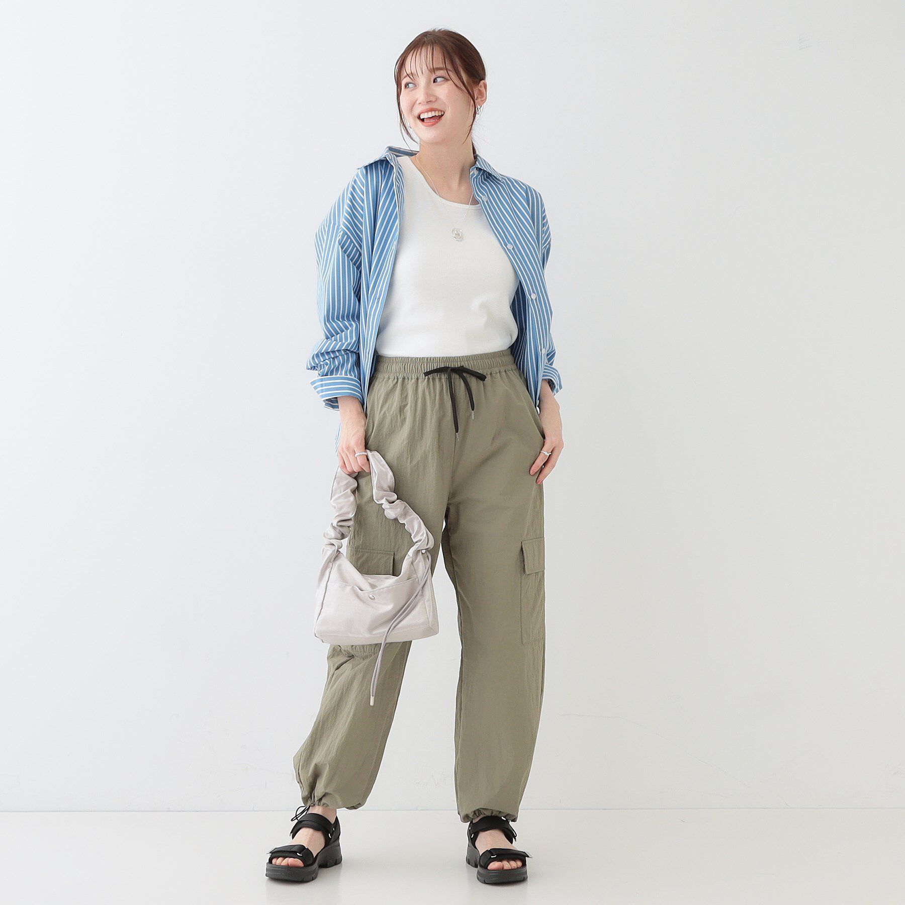 SHOO･LA･RUE「【洗える/S-LL】色違いで揃えたい テレコリブタンクトップ」|キャミソール|