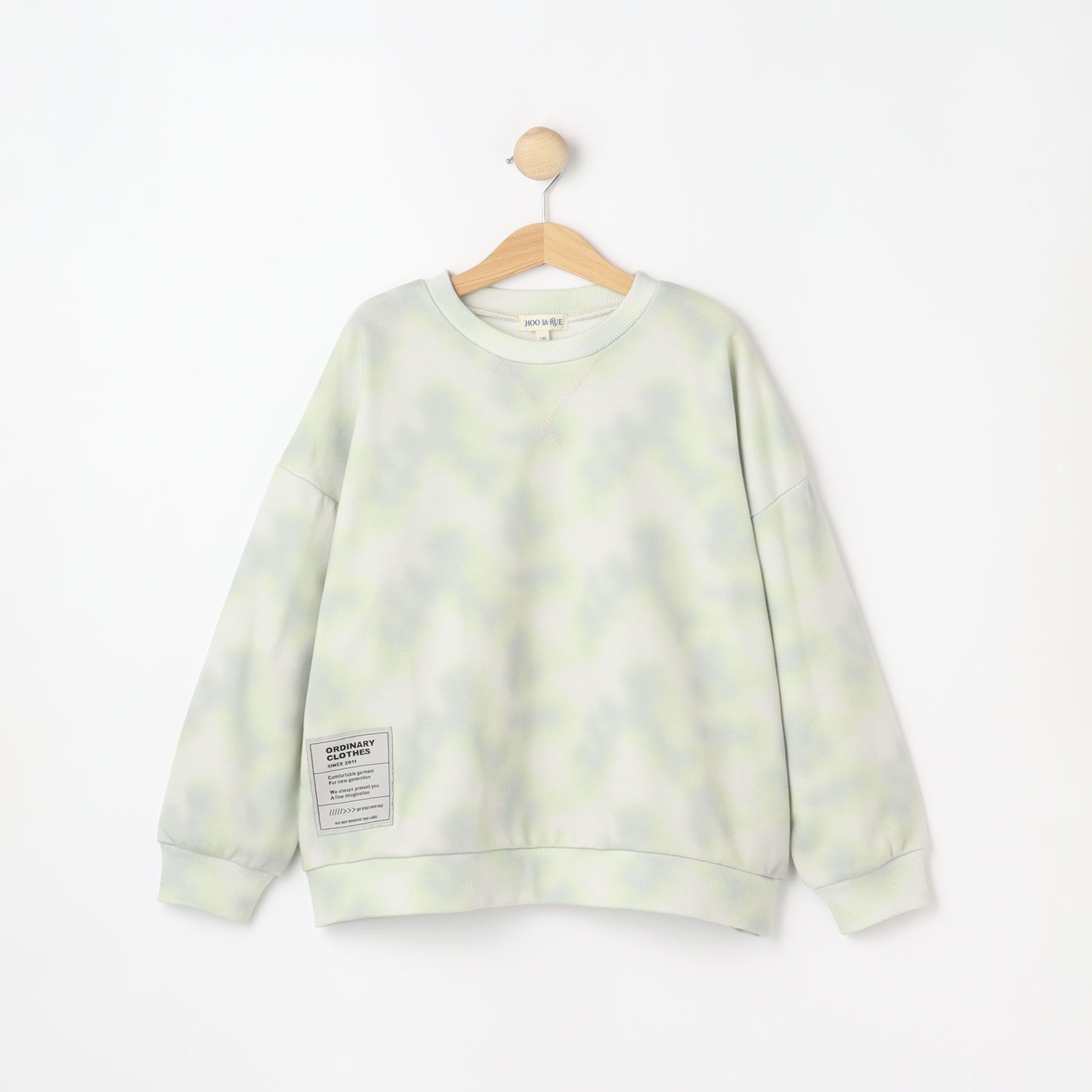 SHOO･LA･RUE「【130-150cm】タイダイ柄プリント裏毛スウェット」|その他|グリーン(125)