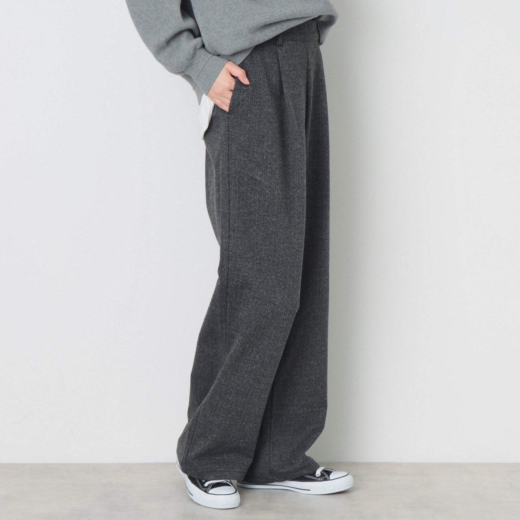 Dessin「【後ろウエストゴム・洗える】リラックスワイドパンツ（XS～L）」|その他|