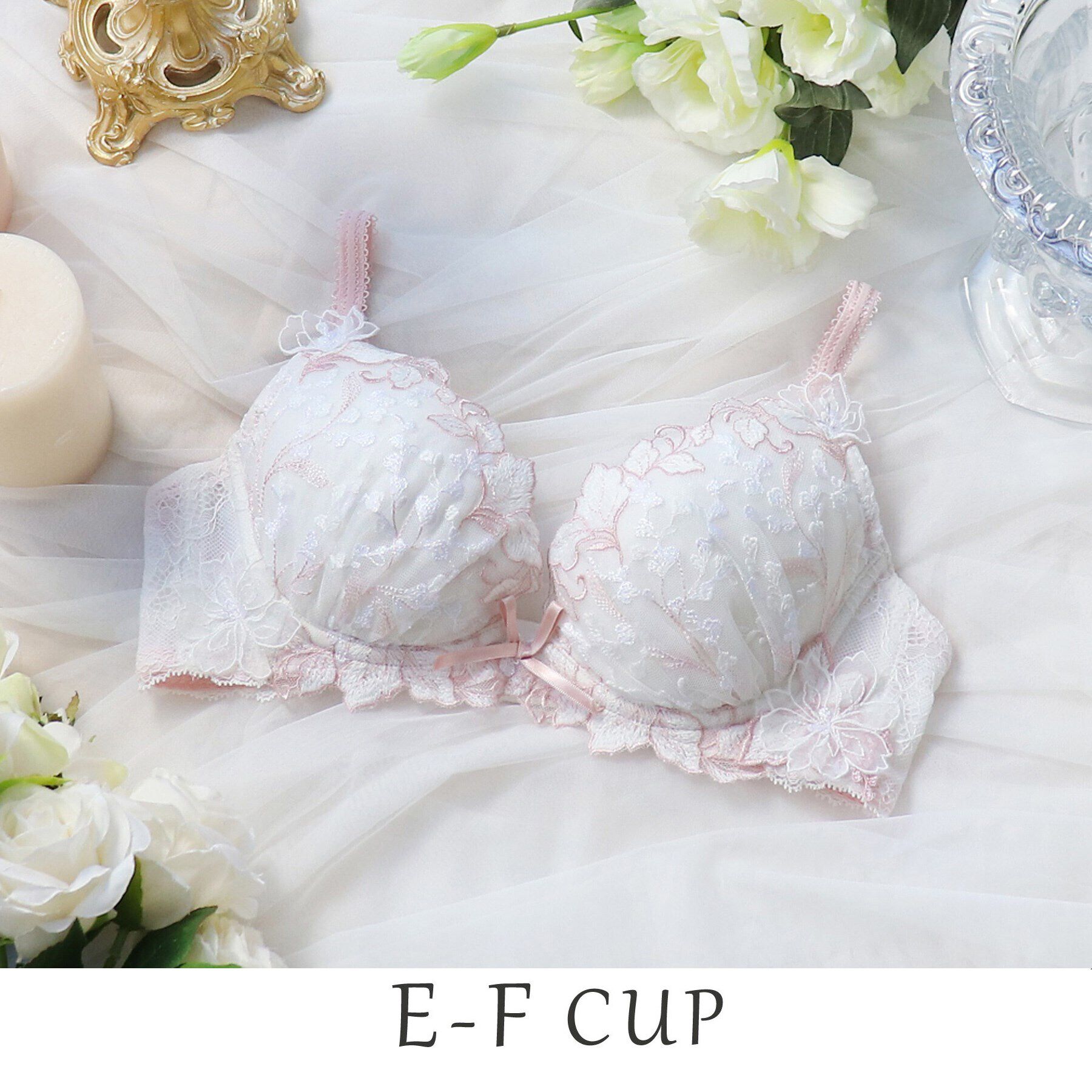 Risa Magli「ロマーヌ ブラジャー」|インナー|ホワイト(001)