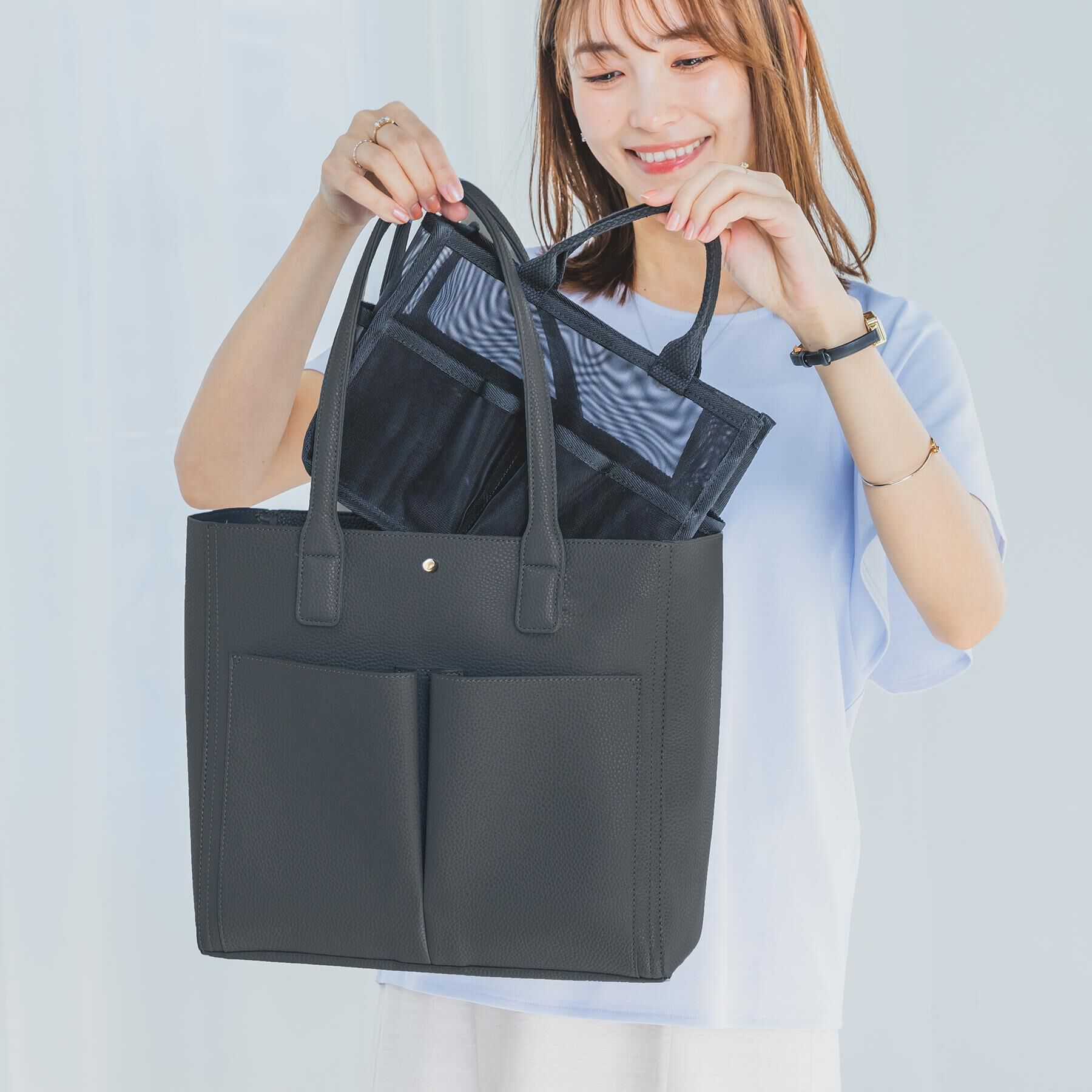 ITS&rsquo;DEMO「バッグイン付A4トート」|トートバッグ|