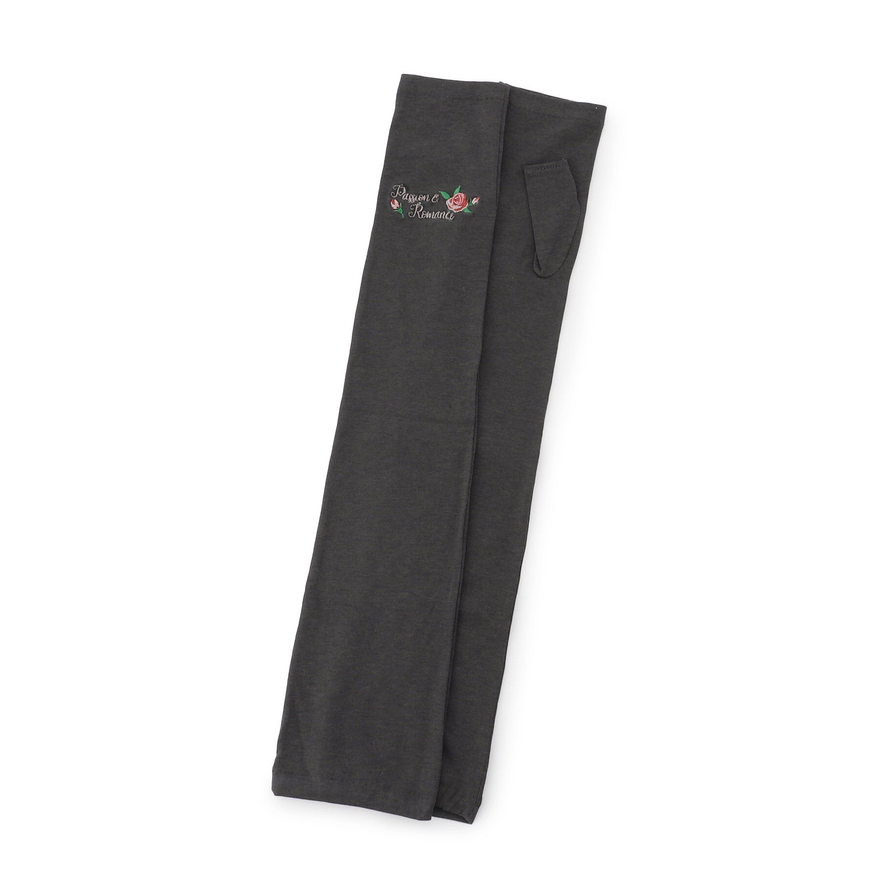 ITS&rsquo;DEMO「【UV／接触冷感／ギフトに】花言葉刺繍アームカバー」|手袋|チャコールグレー(0