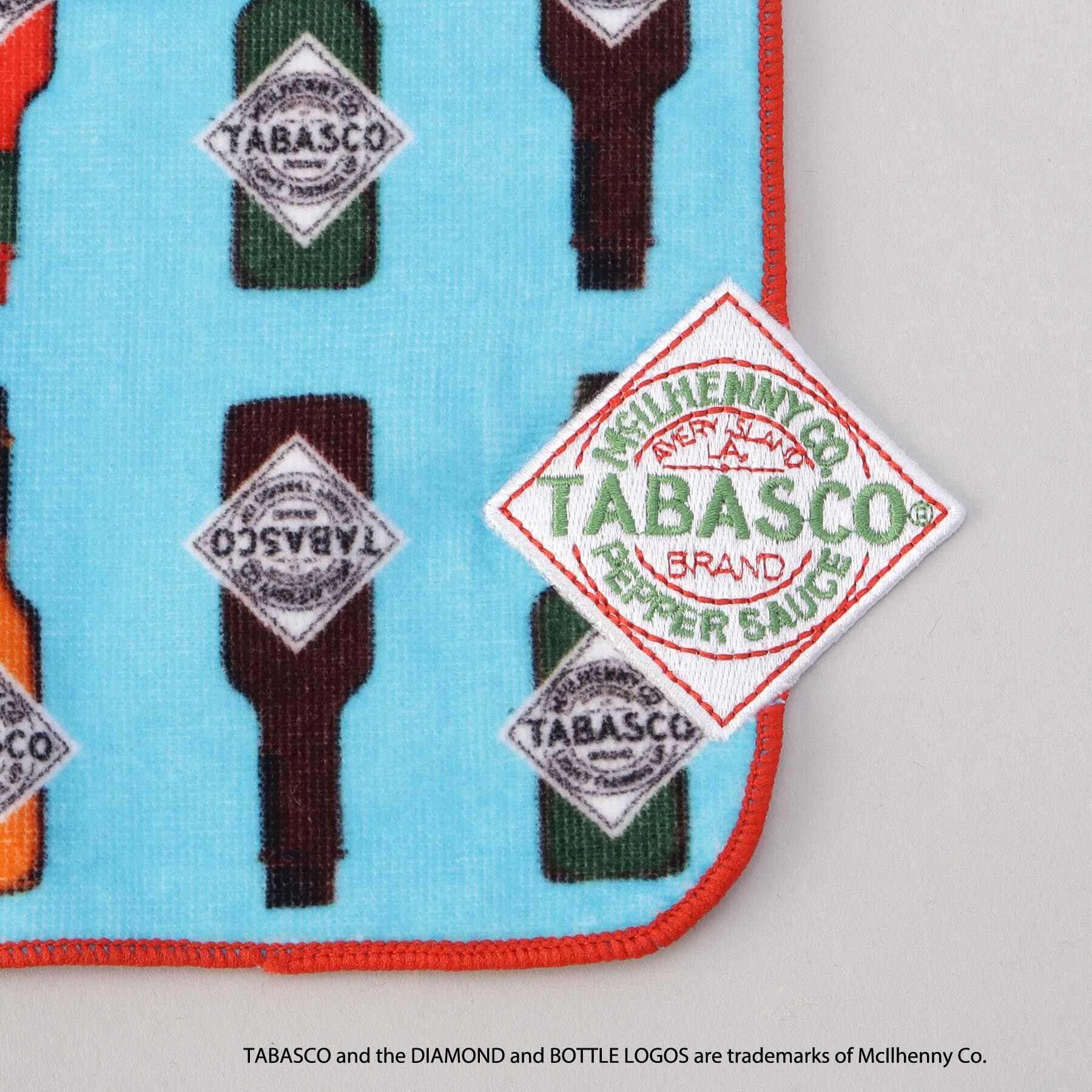 212 KITCHEN STORE「ワッペン付きミニタオル BL ＜TABASCO(R) タバスコ＞」|ハンカチ|