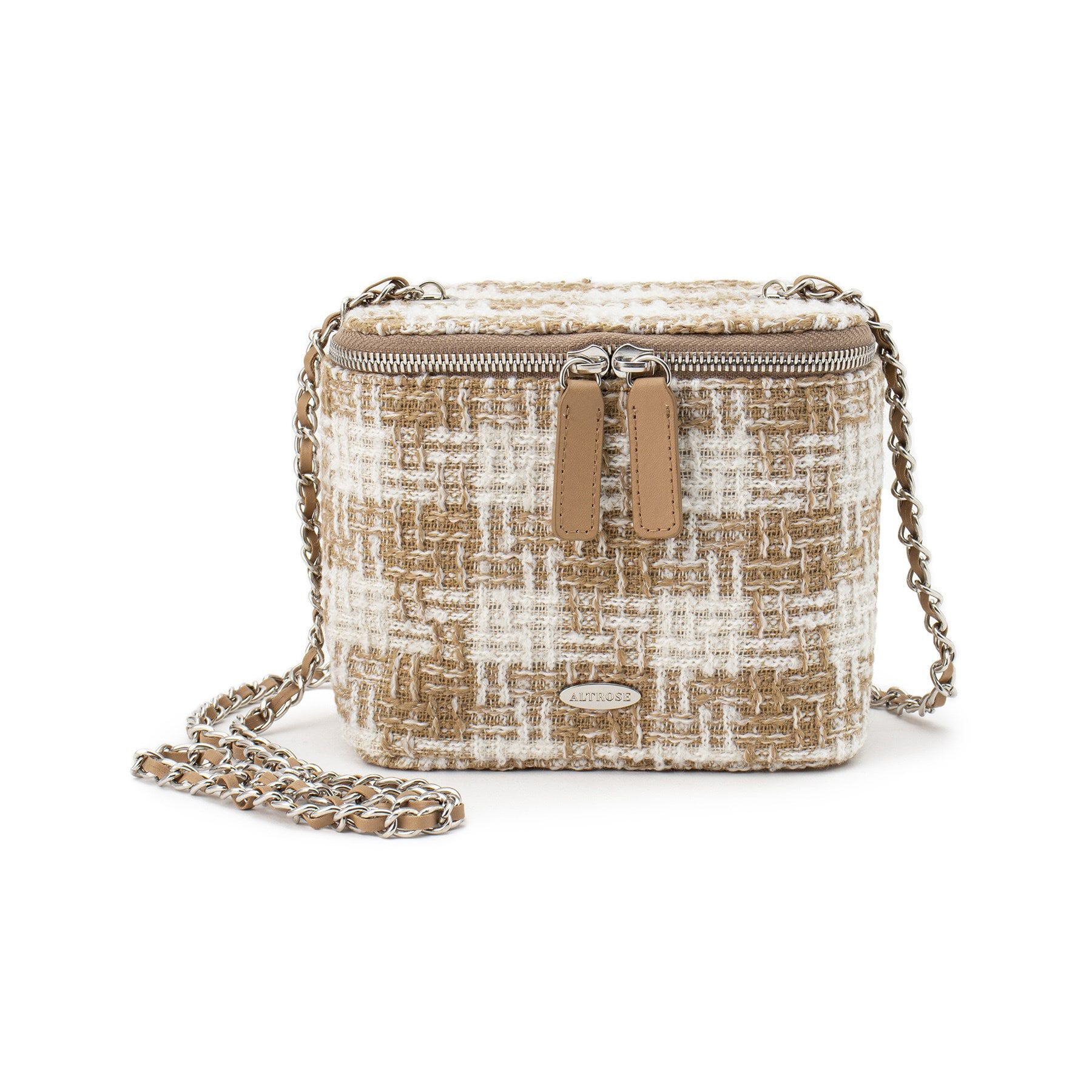 Ober Tashe「バニティ型ツイードショルダーバッグ」|ショルダー・メッセンジャー|ベージュ(052)