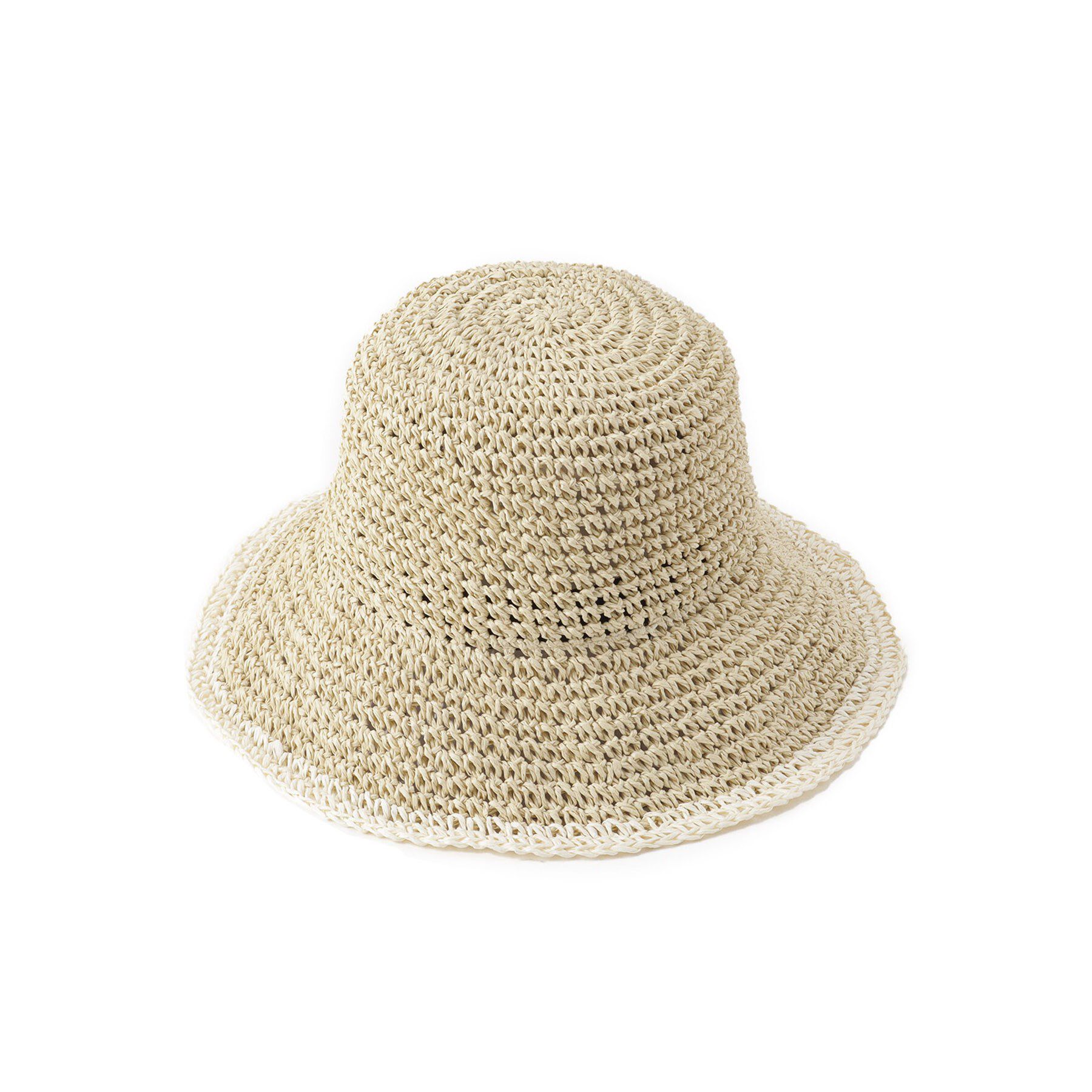 Grandedge「ライン細編みペーパーハット」|ハット|