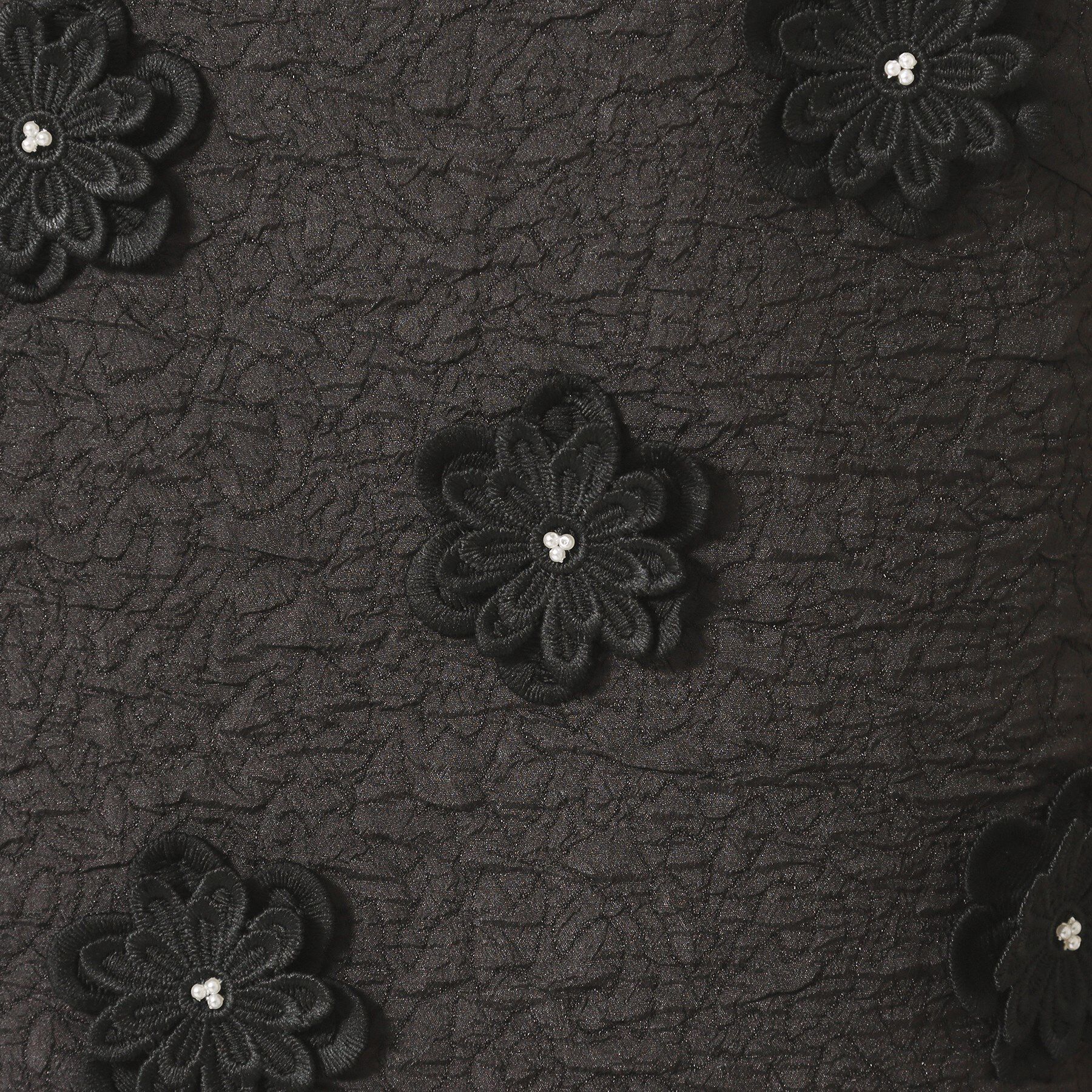 SunaUna「【お花モチーフ／チャイナカラー】タック切替ワンピース」|ワンピース|