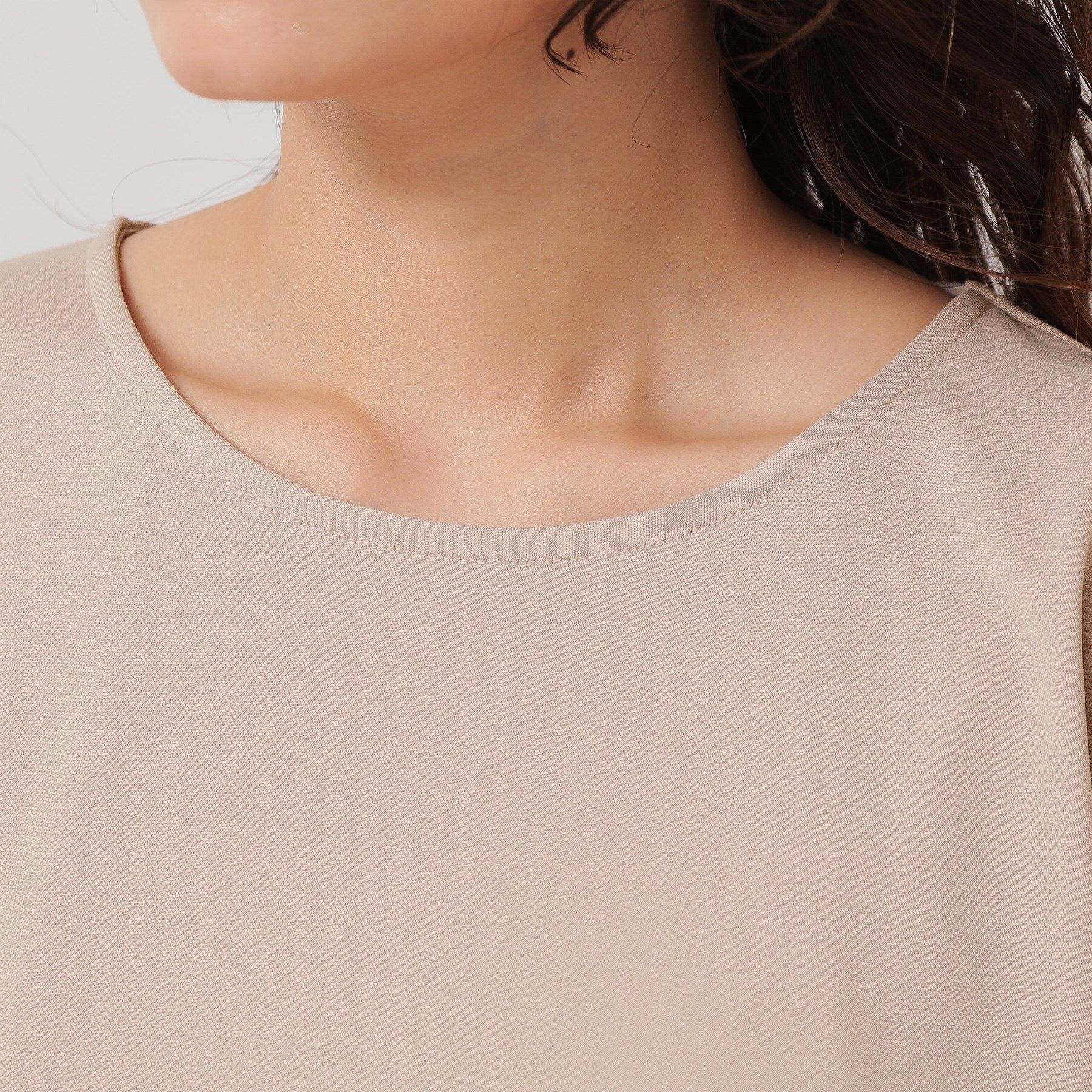 SunaUna「【チュール刺繍／7分袖】華やかプルオーバー」|Tシャツ・カットソー|