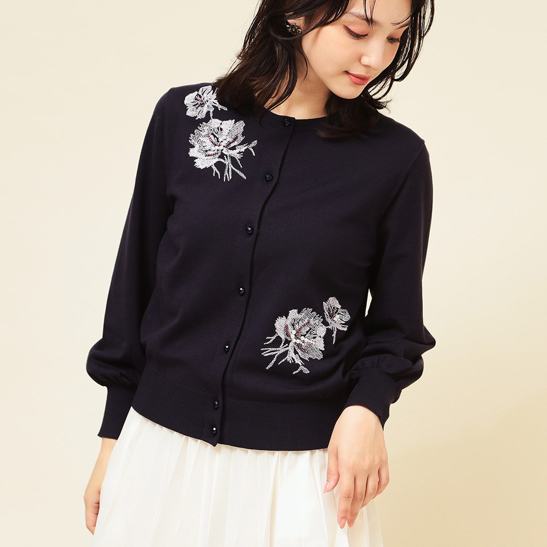 SunaUna「【SS～Lサイズ展開/手刺繍】クラフトカーディガン」|カーディガン|