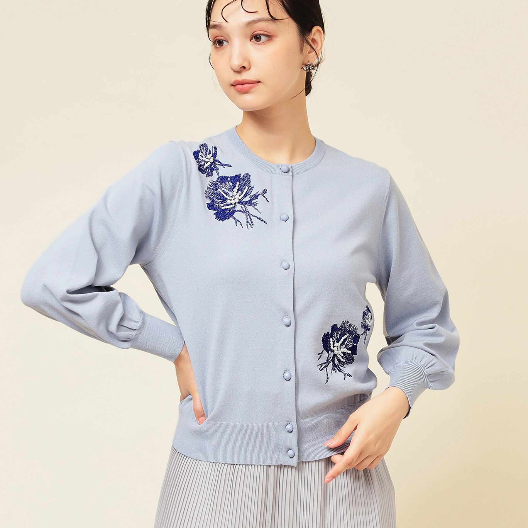 SunaUna「【SS～Lサイズ展開/手刺繍】クラフトカーディガン」|カーディガン|
