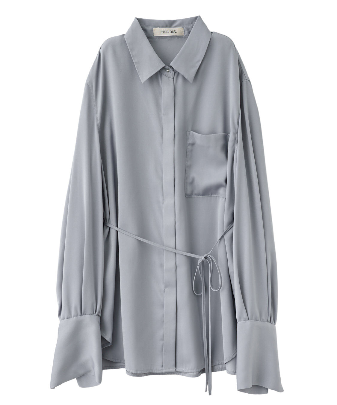 COCO DEAL「サテンタイ付きシャツ」|シャツ・ブラウス|