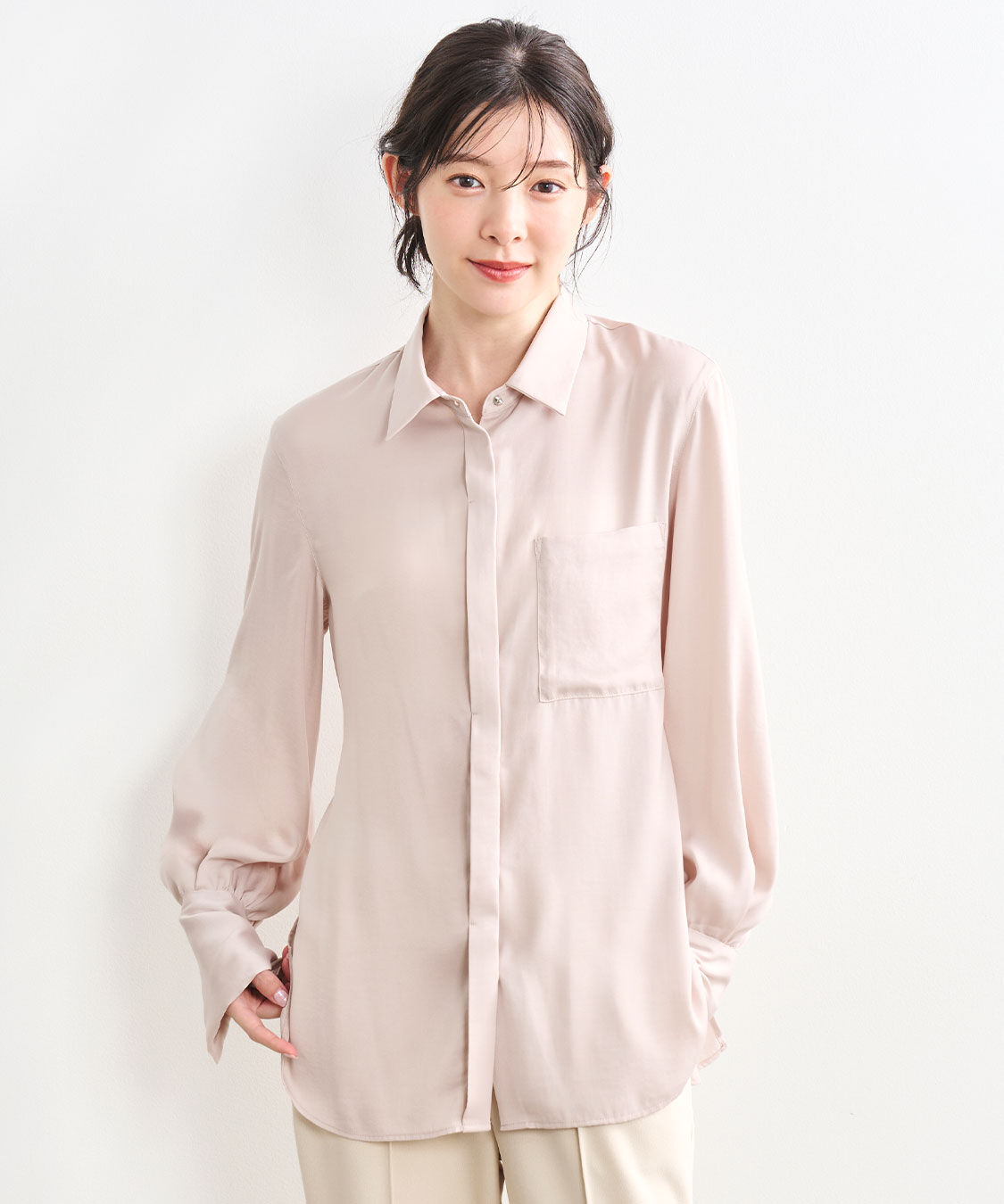 COCO DEAL「サテンタイ付きシャツ」|シャツ・ブラウス|