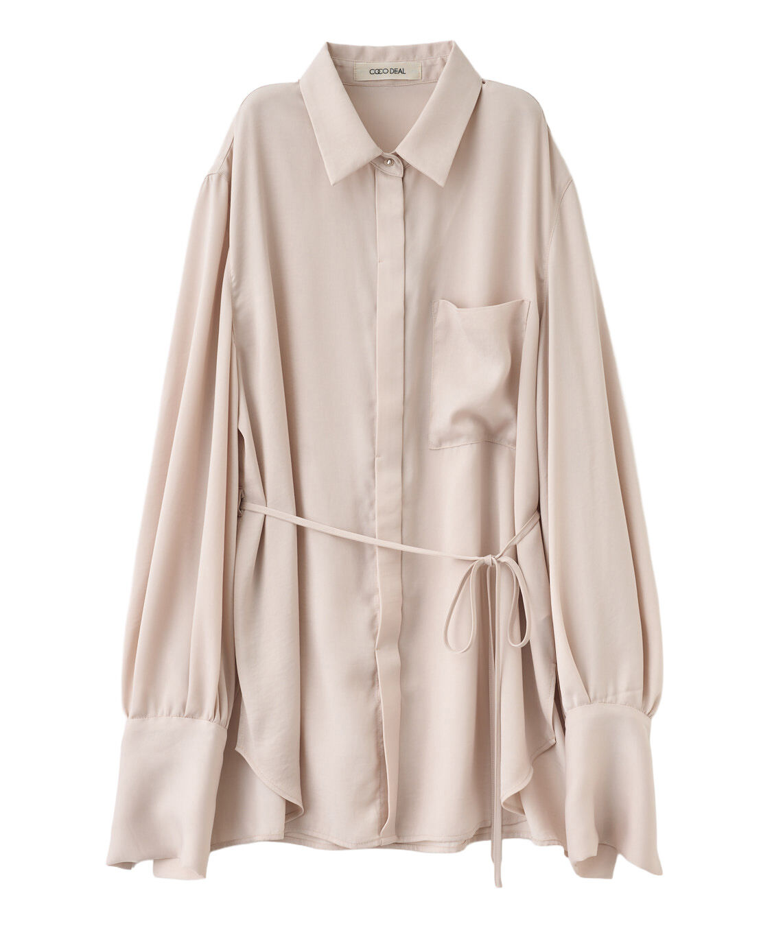 COCO DEAL「サテンタイ付きシャツ」|シャツ・ブラウス|