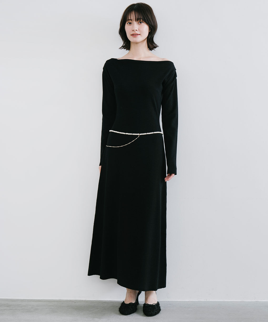 COCO DEAL「オフショルドレープニットワンピース」|ワンピース|