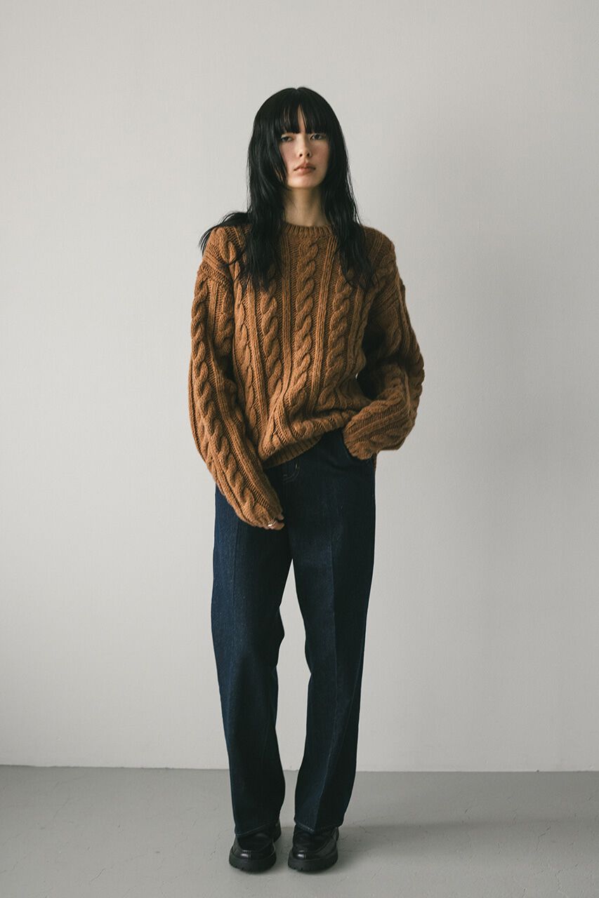 STYLEMIXER「ケーブルニュアンススリーブニット」|ニット・セーター|