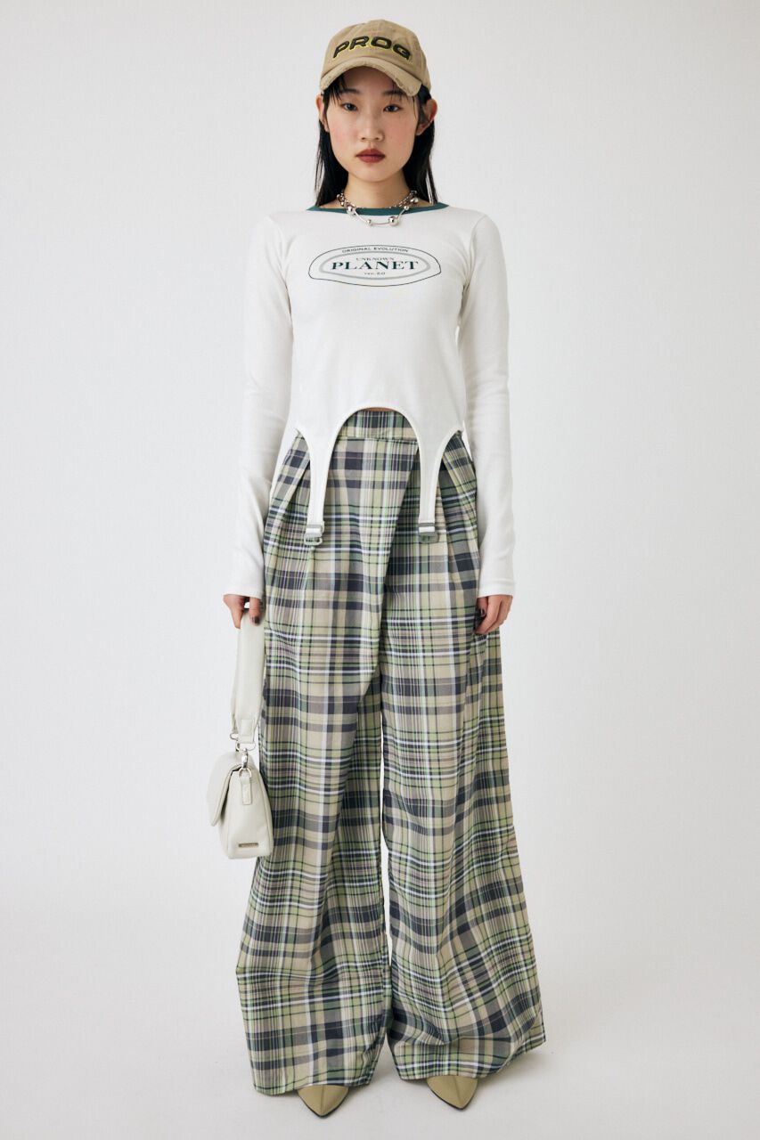 MOUSSY「GARTER DETAIL PRINT LS Tシャツ」|Tシャツ・カットソー|