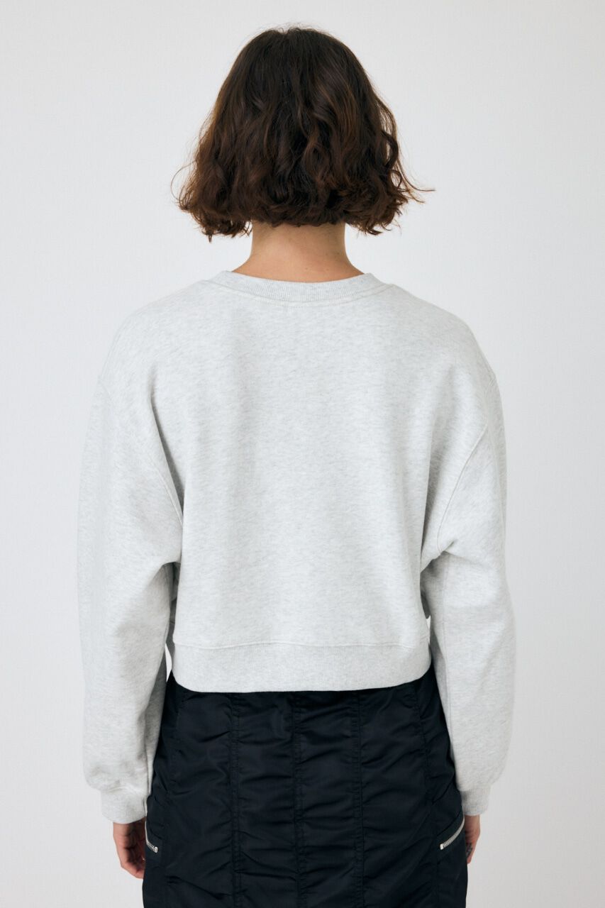 MOUSSY「RHINESTONE MOUSSY クロップド プルオーバー」|パーカー|