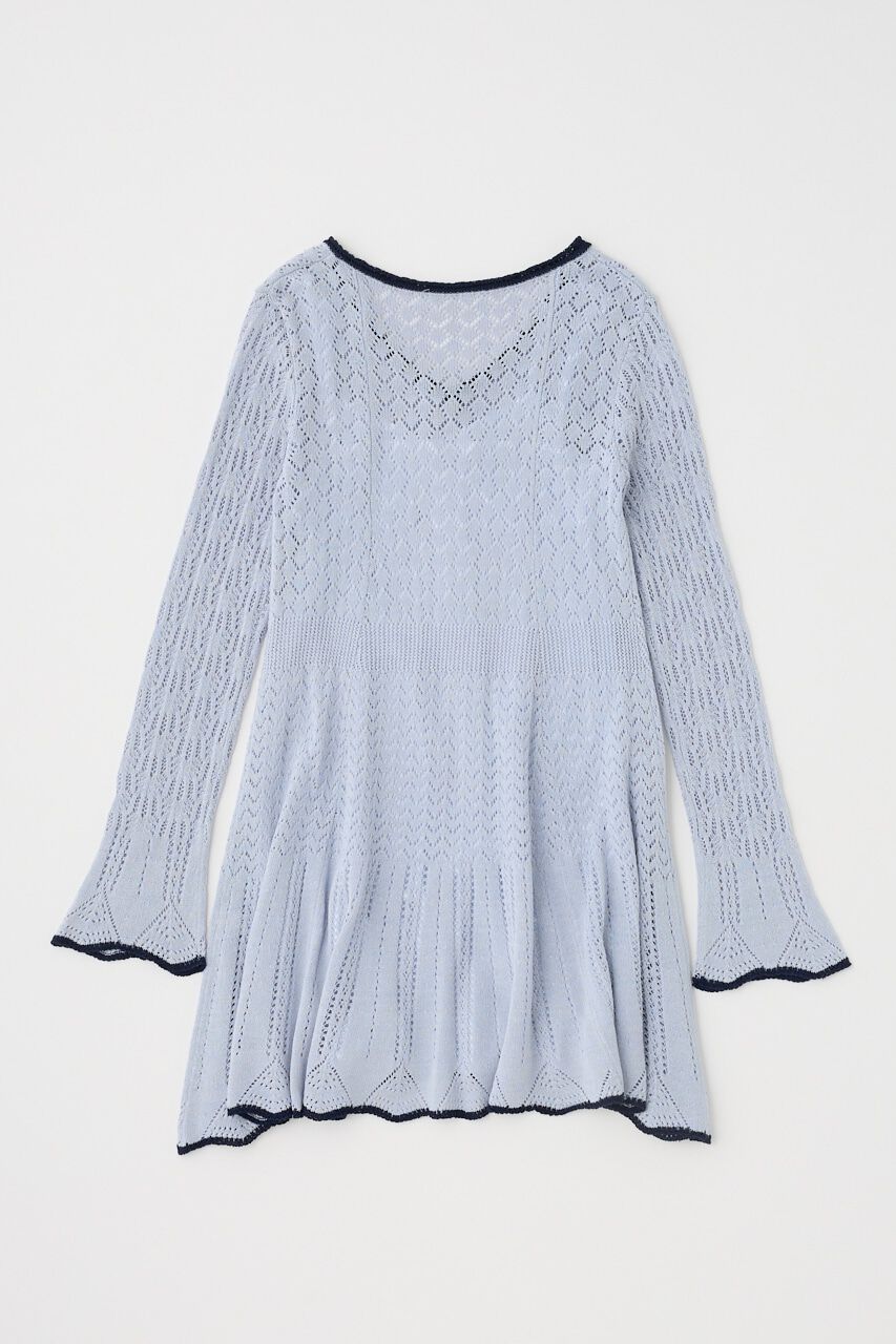 MOUSSY「EYELET LACE KNIT ミニドレス」|ワンピース|