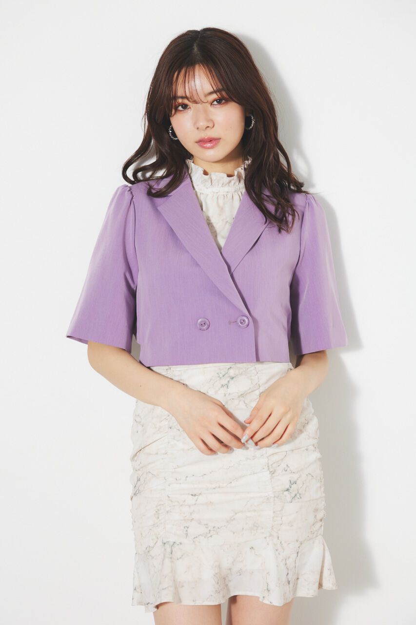 rienda「バックオープンベルトショートJK」|その他|