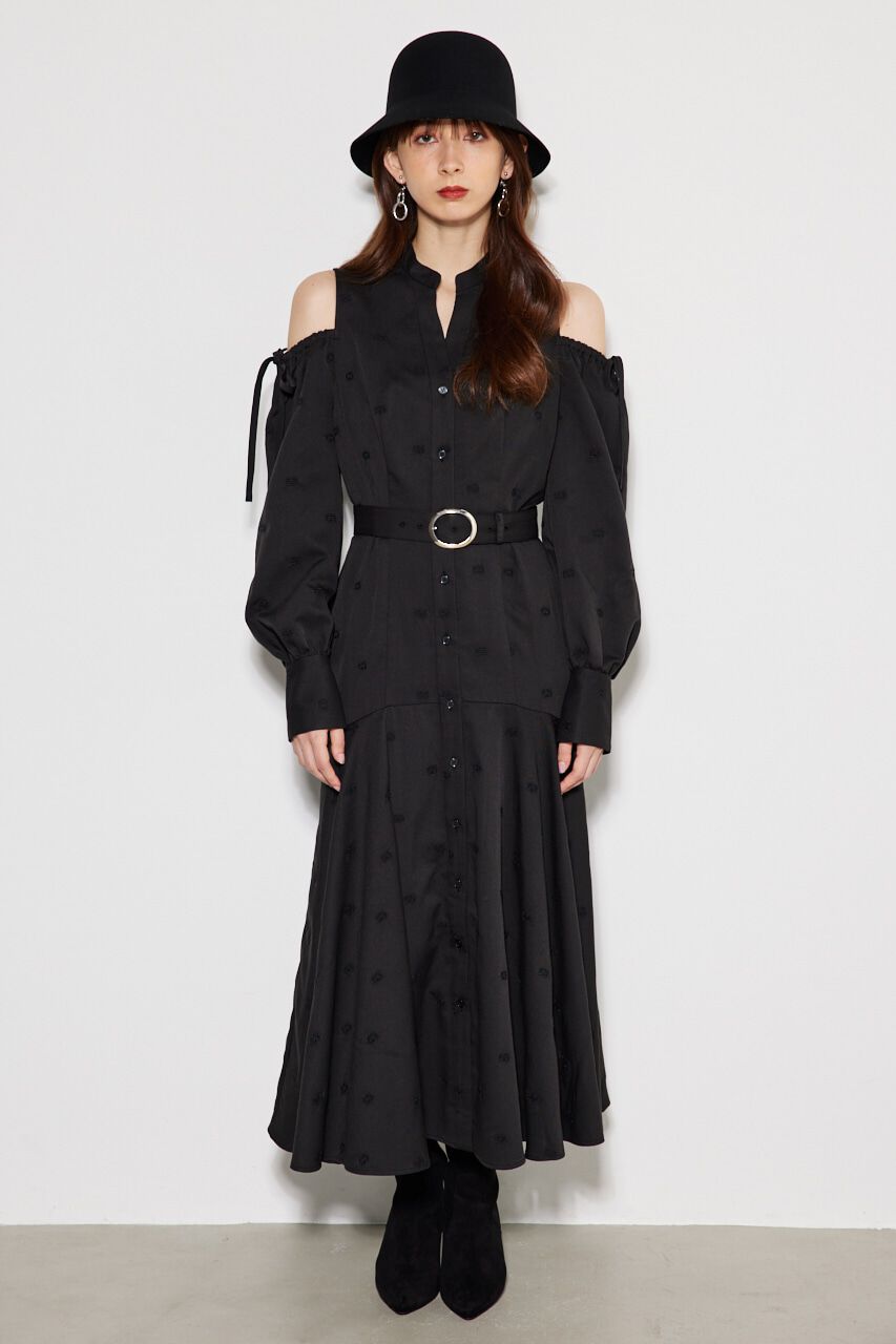 rienda「エンブロイダリーロゴフレアOP」|ワンピース|