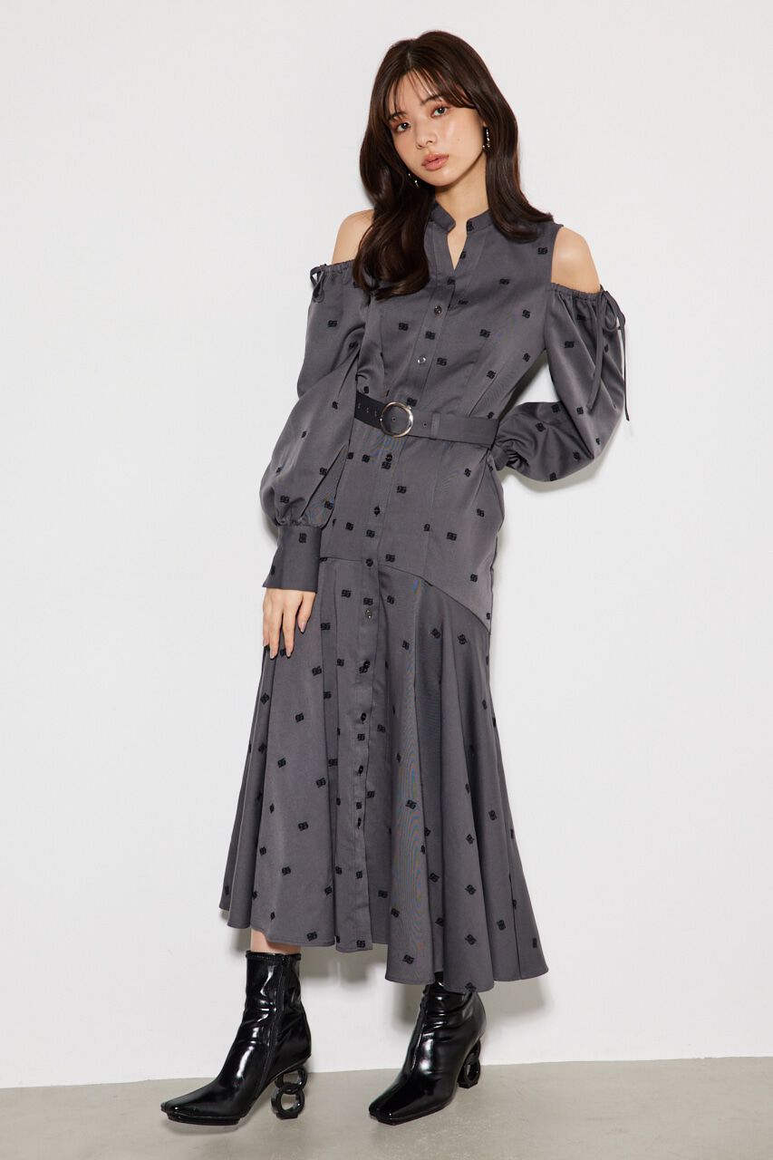 rienda「エンブロイダリーロゴフレアOP」|ワンピース|