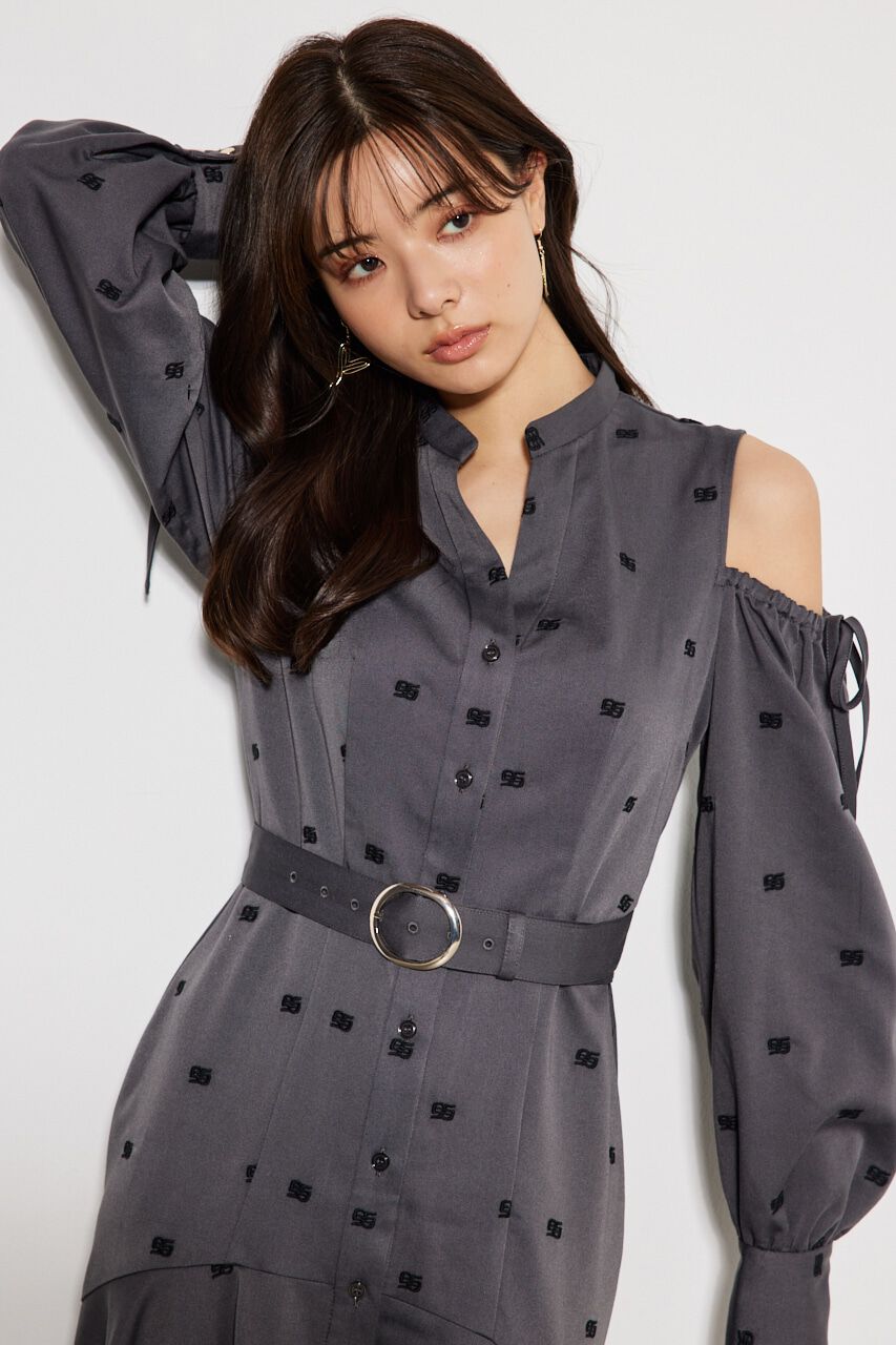 rienda「エンブロイダリーロゴフレアOP」|ワンピース|