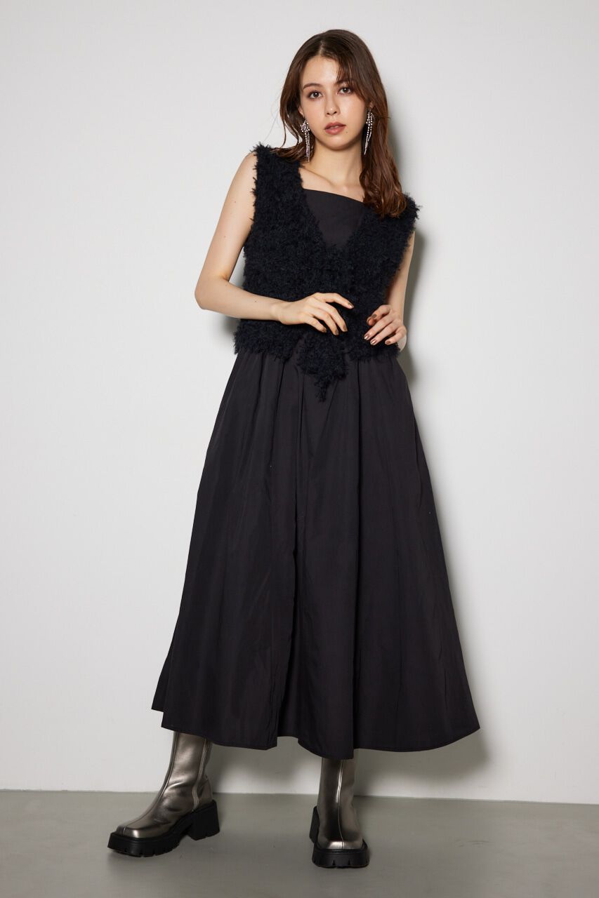 rienda「ベストセットキャミワンピース」|ワンピース|BLK