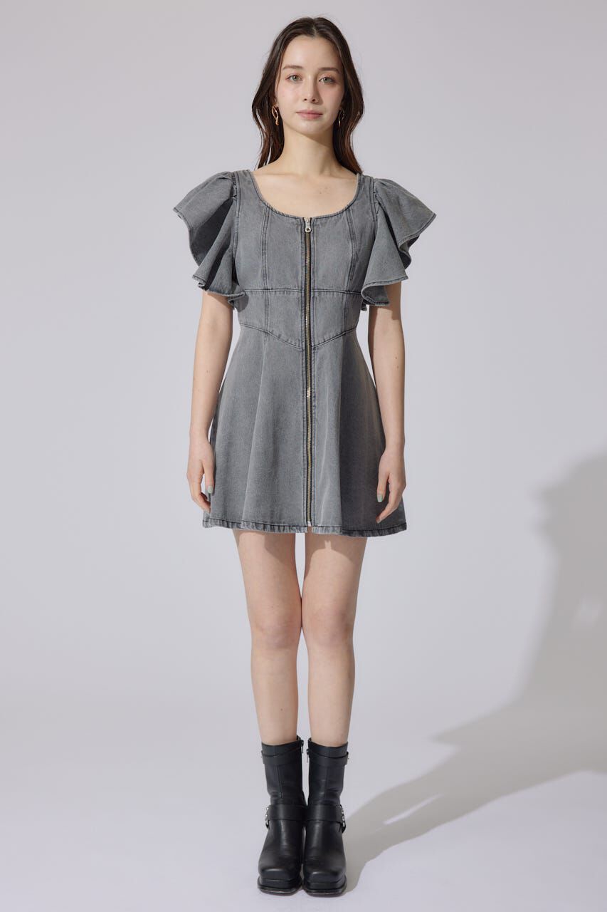 rienda「フリルスリーブミニワンピース」|ワンピース|