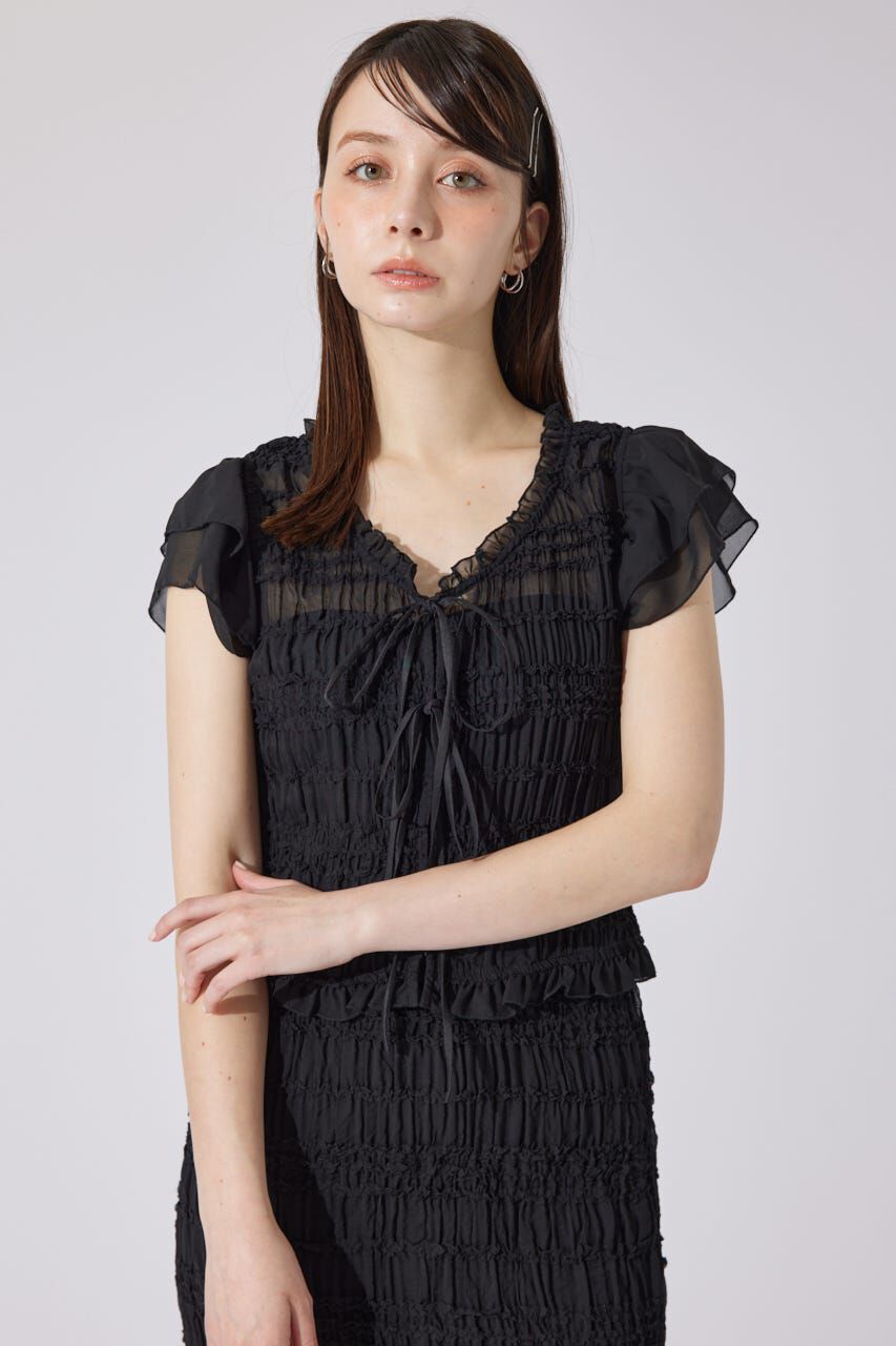 rienda「シャーリングカットトップス」|シャツ・ブラウス|