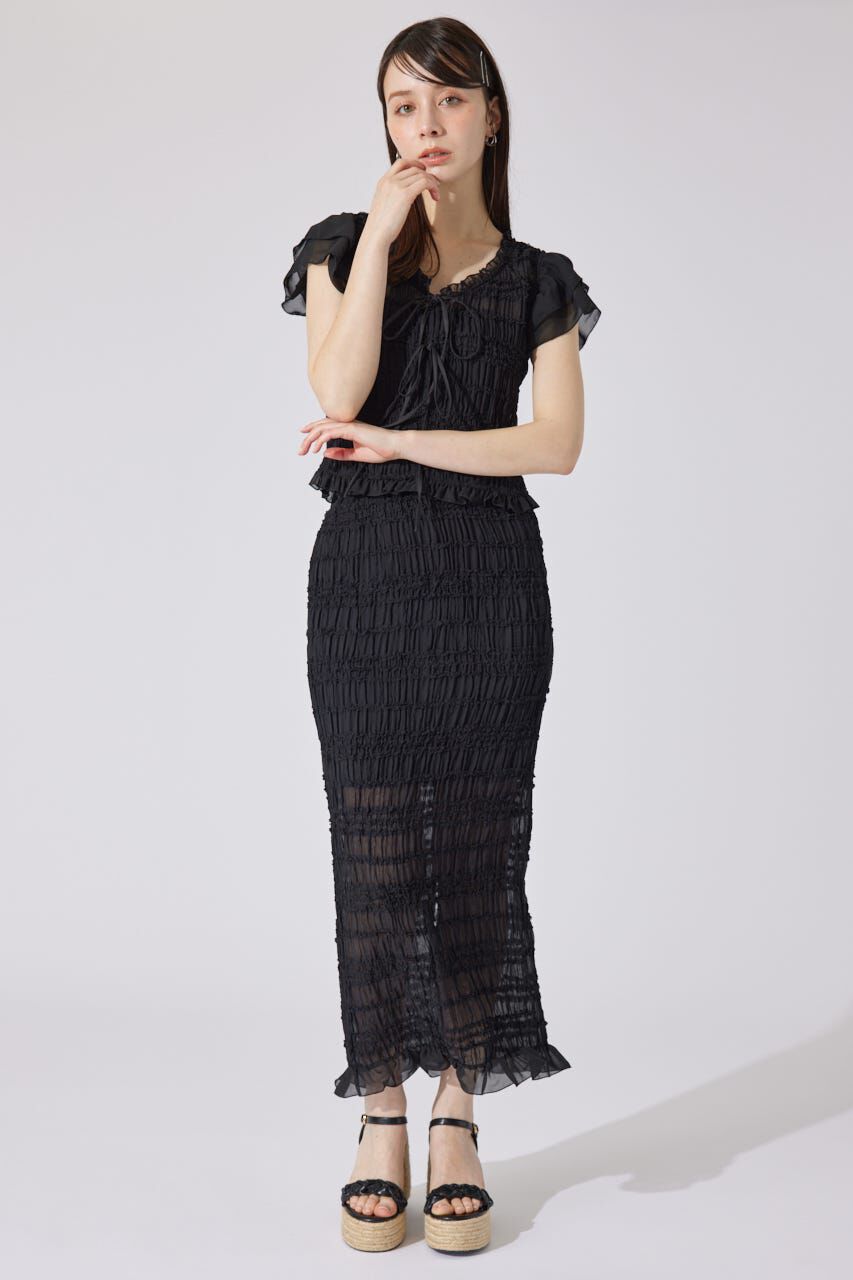 rienda「シャーリングカットトップス」|シャツ・ブラウス|