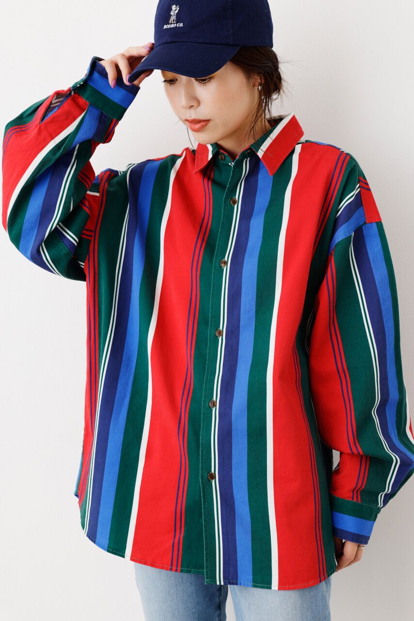 RODEO CROWNS「Vintage マルチストライプシャツ」|シャツ・ブラウス|