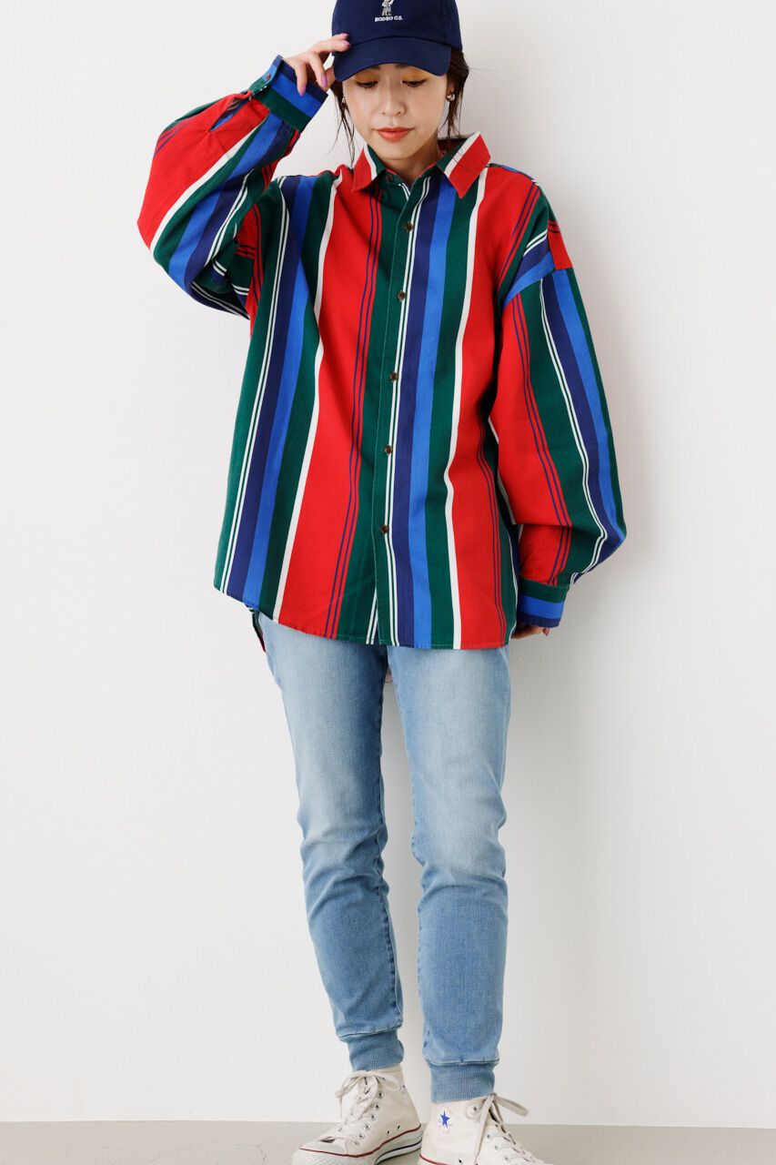 RODEO CROWNS「Vintage マルチストライプシャツ」|シャツ・ブラウス|