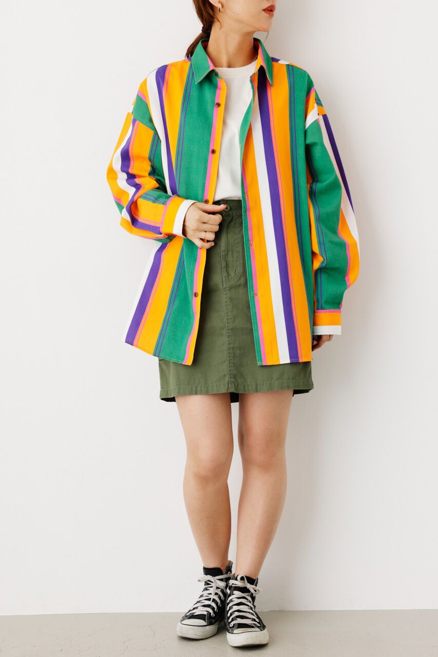 RODEO CROWNS「Vintage マルチストライプシャツ」|シャツ・ブラウス|