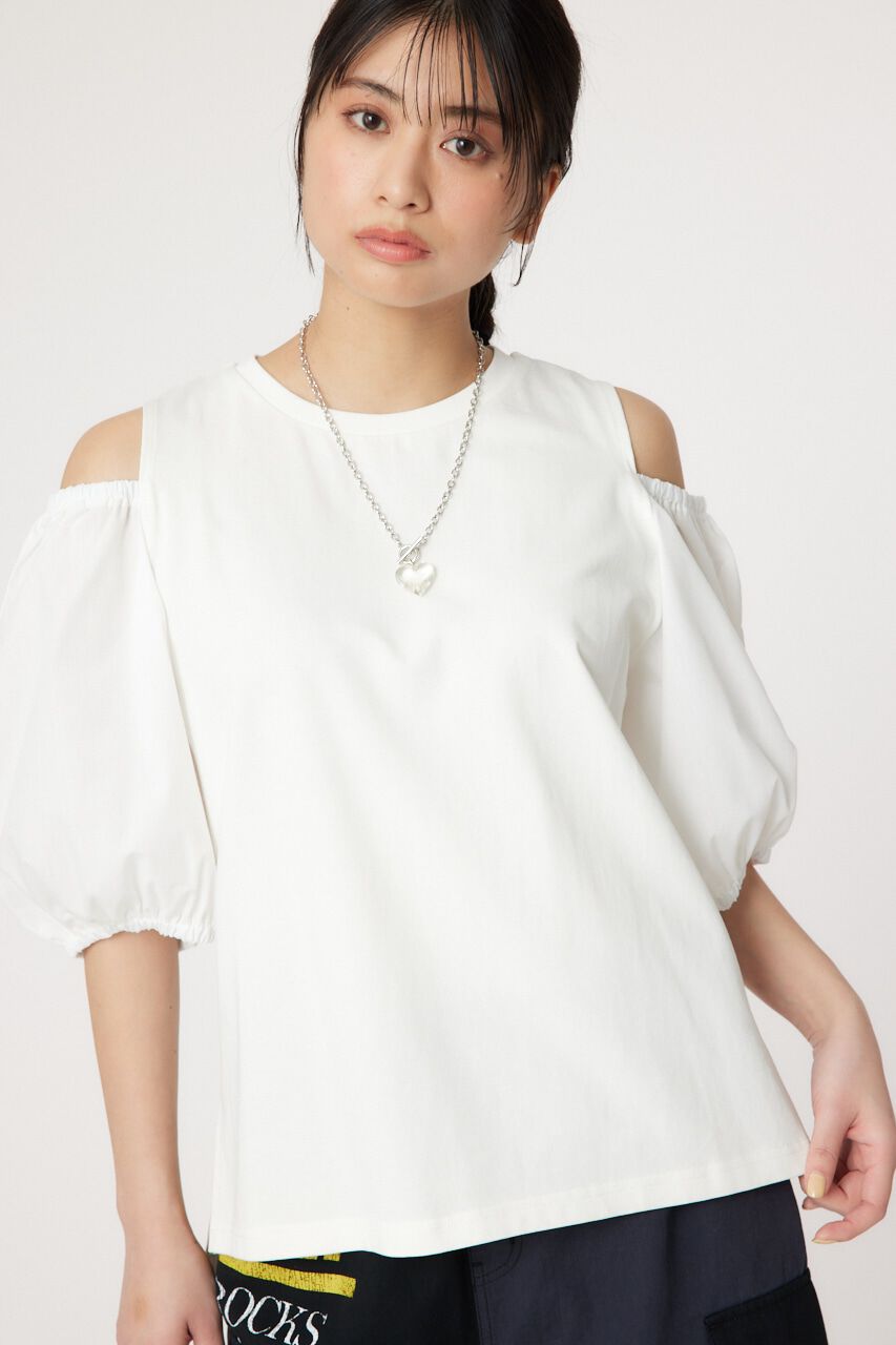 RODEO CROWNS「肩空きドッキングプルオーバー」|Tシャツ・カットソー|O/WHT1