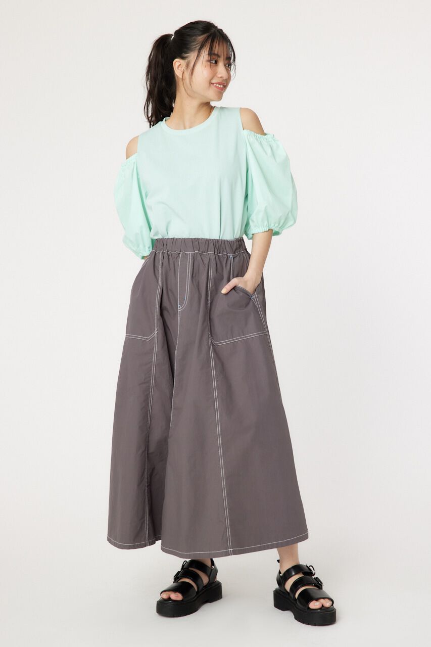 RODEO CROWNS「肩空きドッキングプルオーバー」|Tシャツ・カットソー|