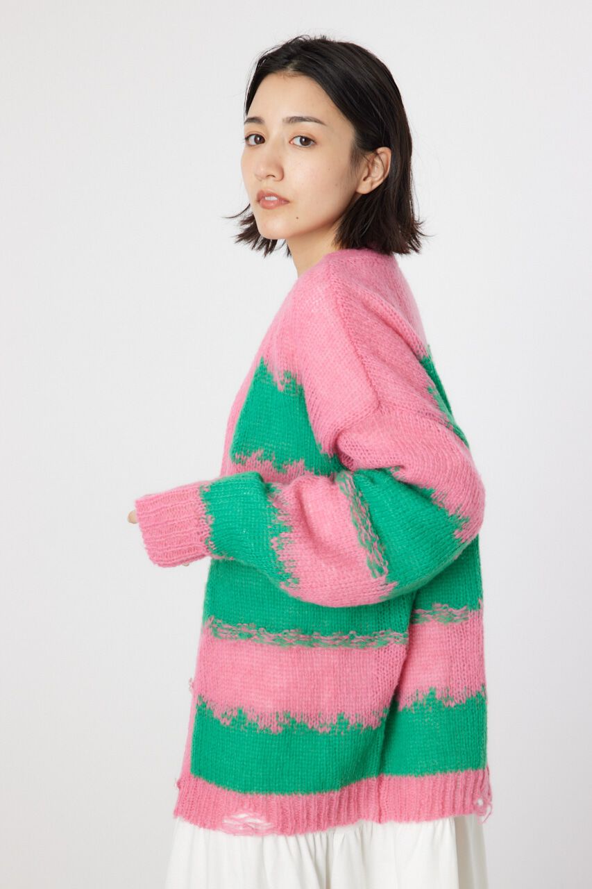 RODEO CROWNS「Grunge Border Knit カーディガン」|ニット・セーター|