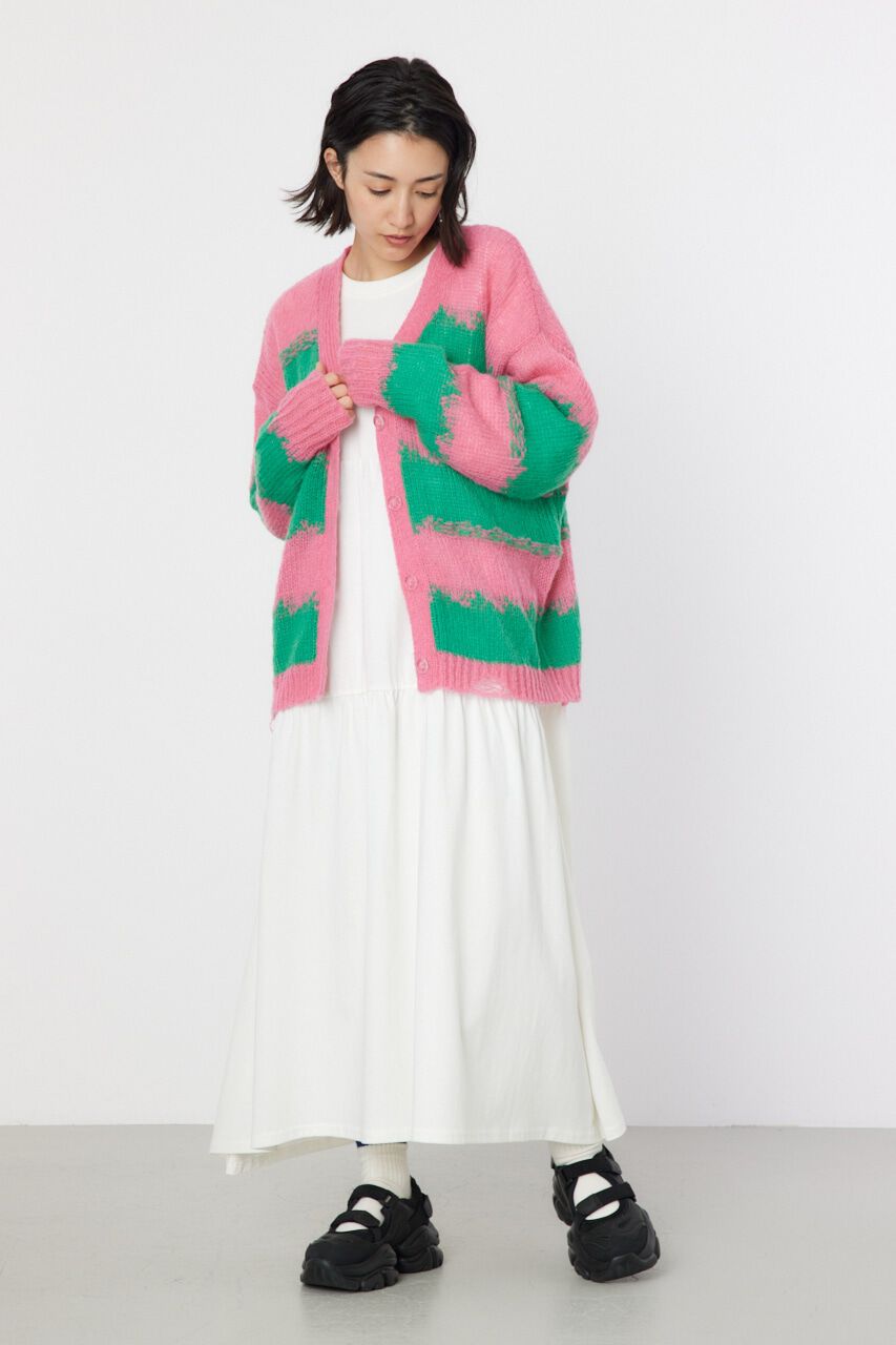 RODEO CROWNS「Grunge Border Knit カーディガン」|ニット・セーター|