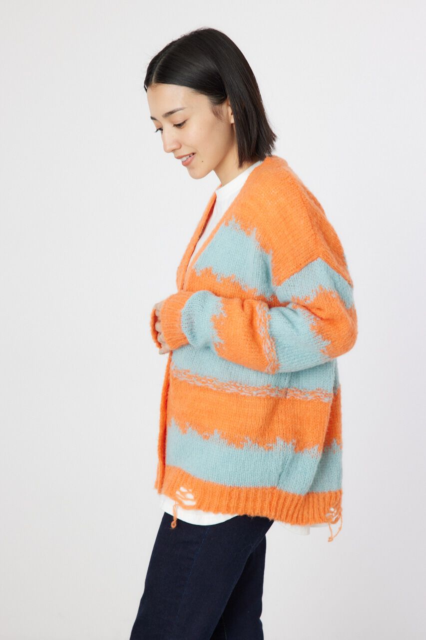 RODEO CROWNS「Grunge Border Knit カーディガン」|ニット・セーター|