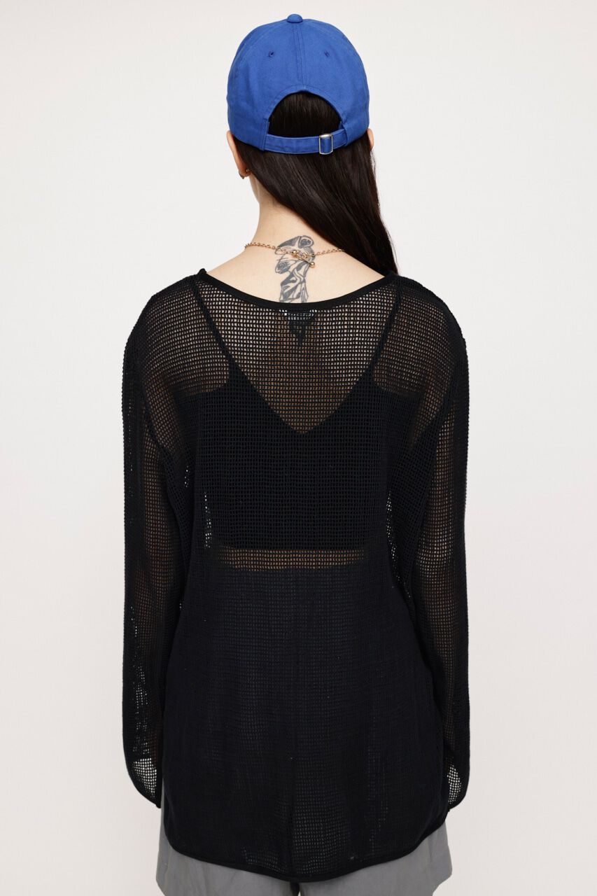 SLY「コットンメッシュロングスリーブトップス 長袖」|シャツ・ブラウス|