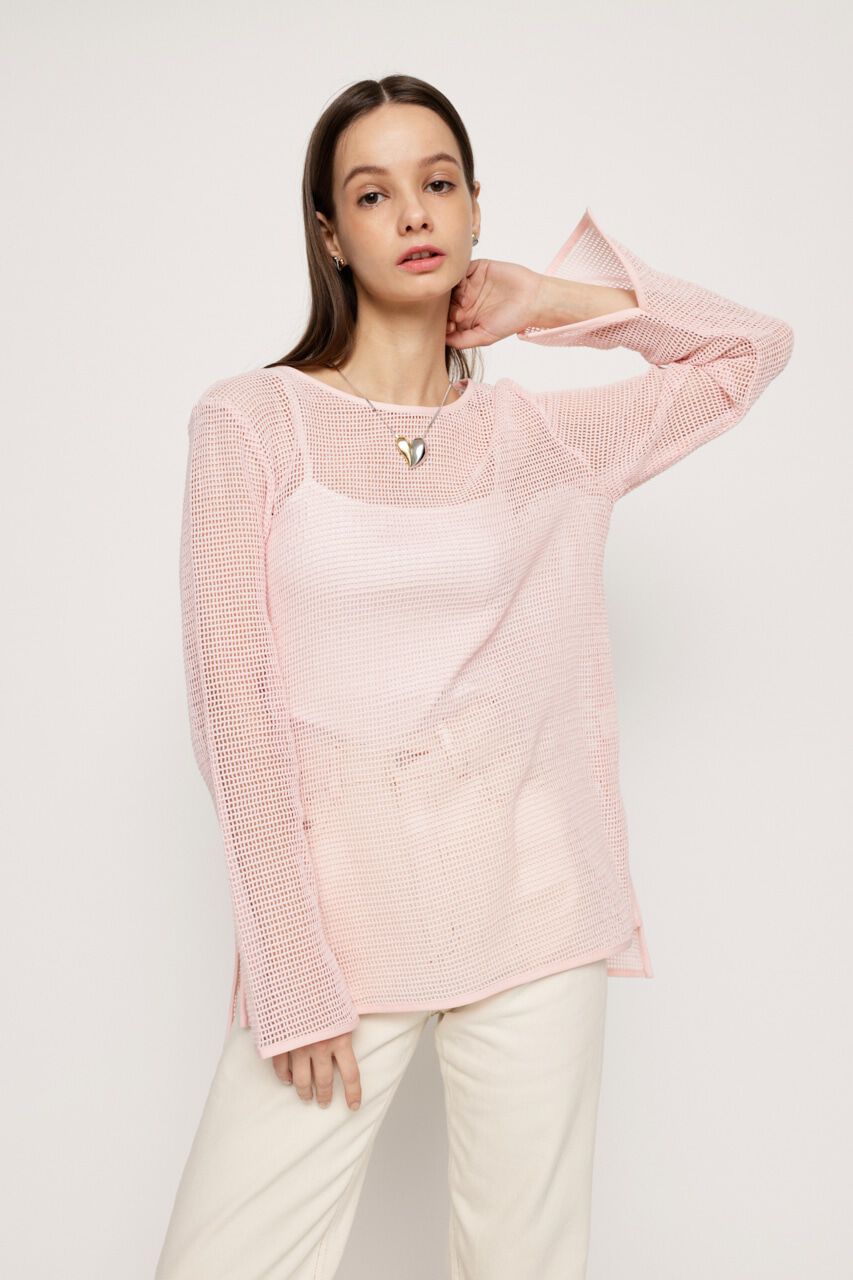 SLY「コットンメッシュロングスリーブトップス 長袖」|シャツ・ブラウス|