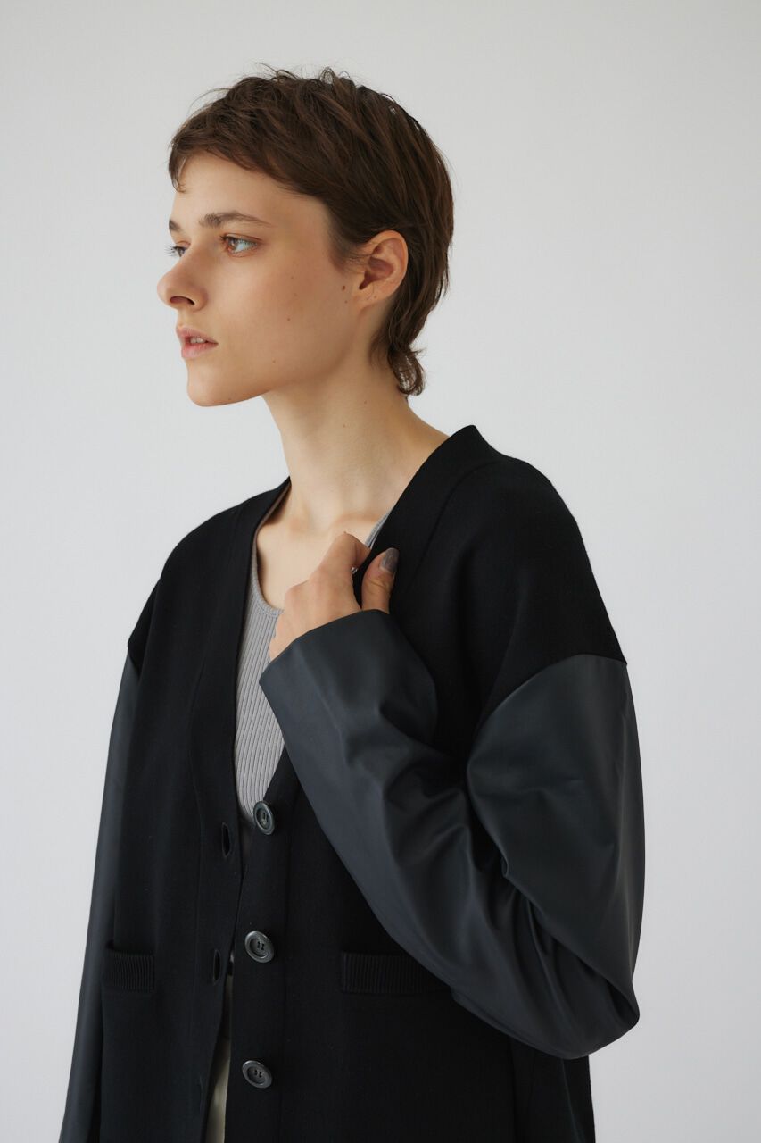 RIM.ARK 「Faux leather docking CD」|カーディガン|