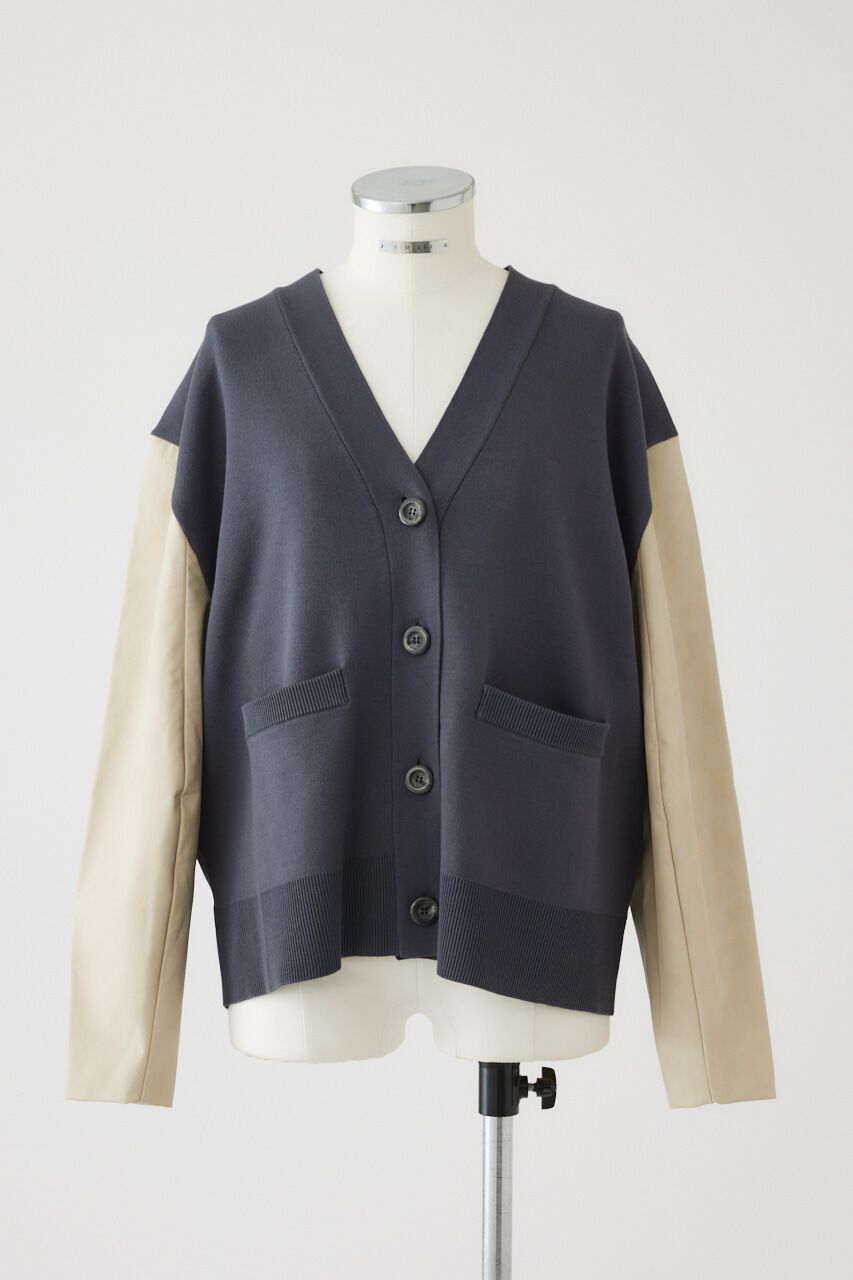 RIM.ARK 「Faux leather docking CD」|カーディガン|D/GRY3