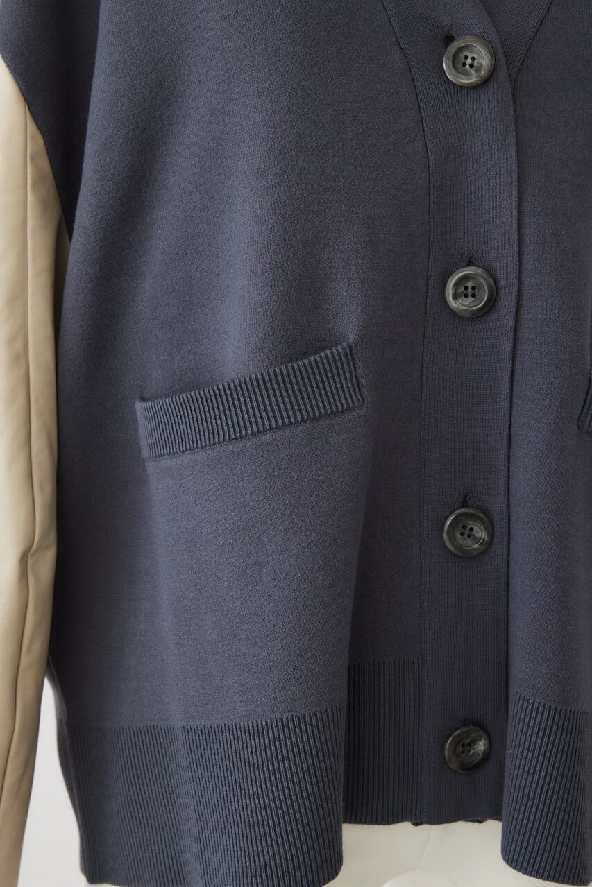 RIM.ARK 「Faux leather docking CD」|カーディガン|