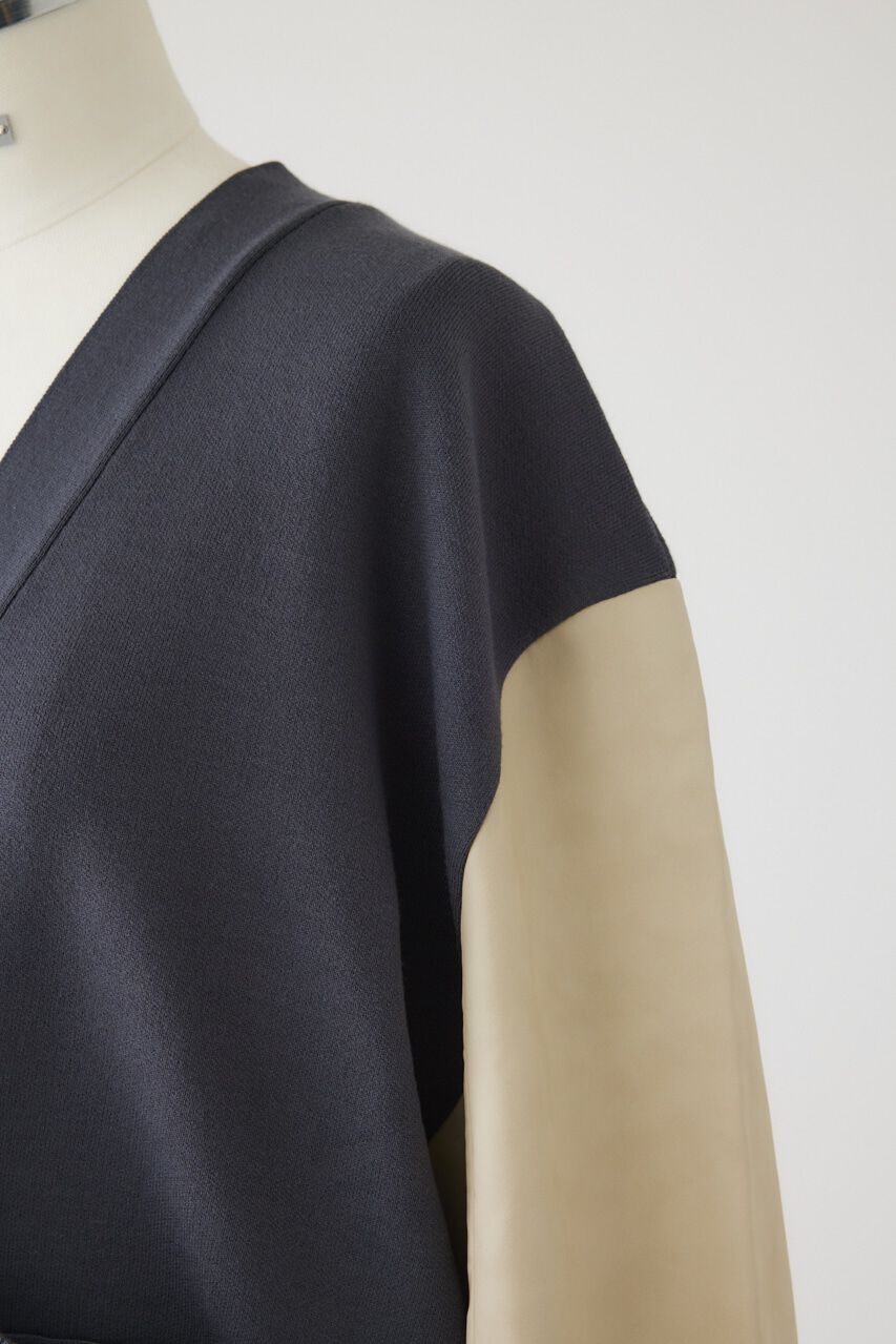 RIM.ARK 「Faux leather docking CD」|カーディガン|