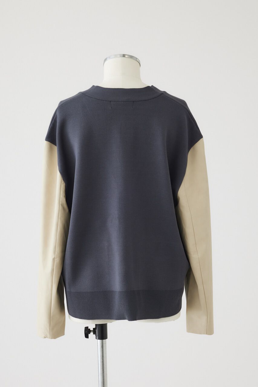 RIM.ARK 「Faux leather docking CD」|カーディガン|