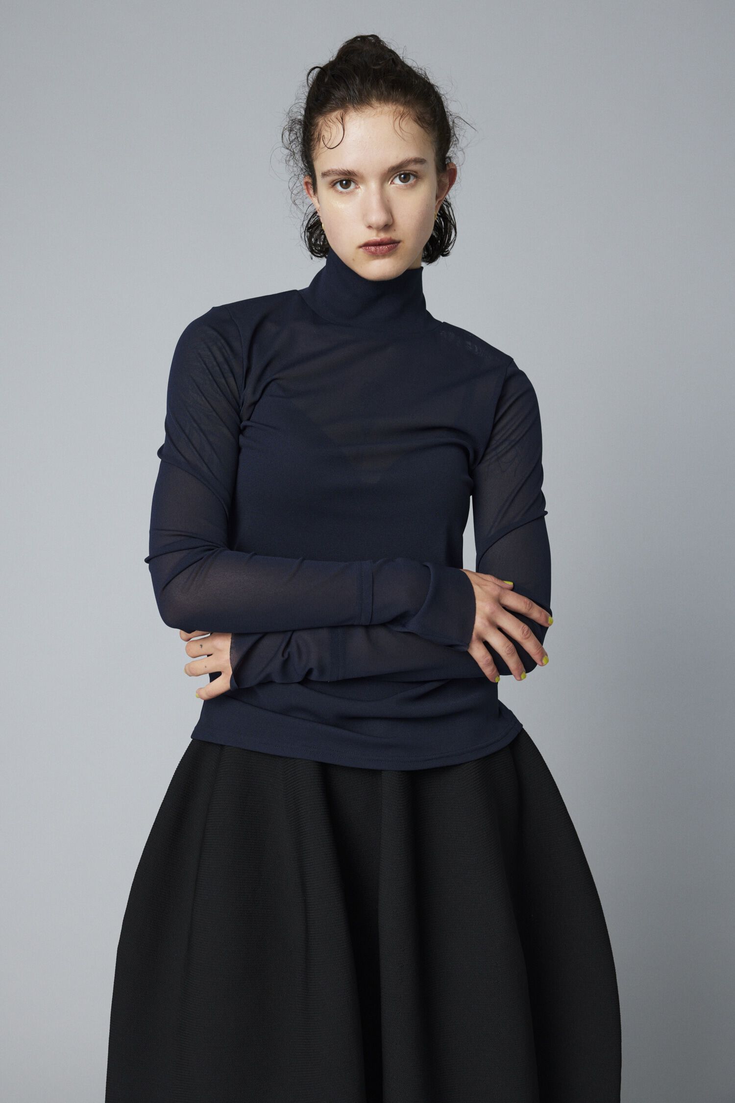 HeRIN.CYE「Mesh inner tops」|Tシャツ・カットソー|NVY